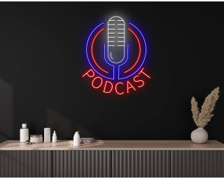 Podcast Multi Color Neon Sign Studio Decor