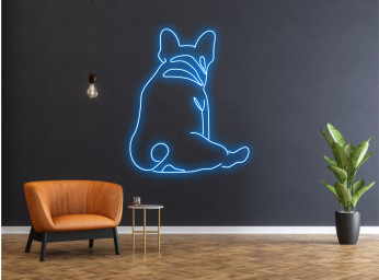 Back Pug French Bulldog Neon Sign