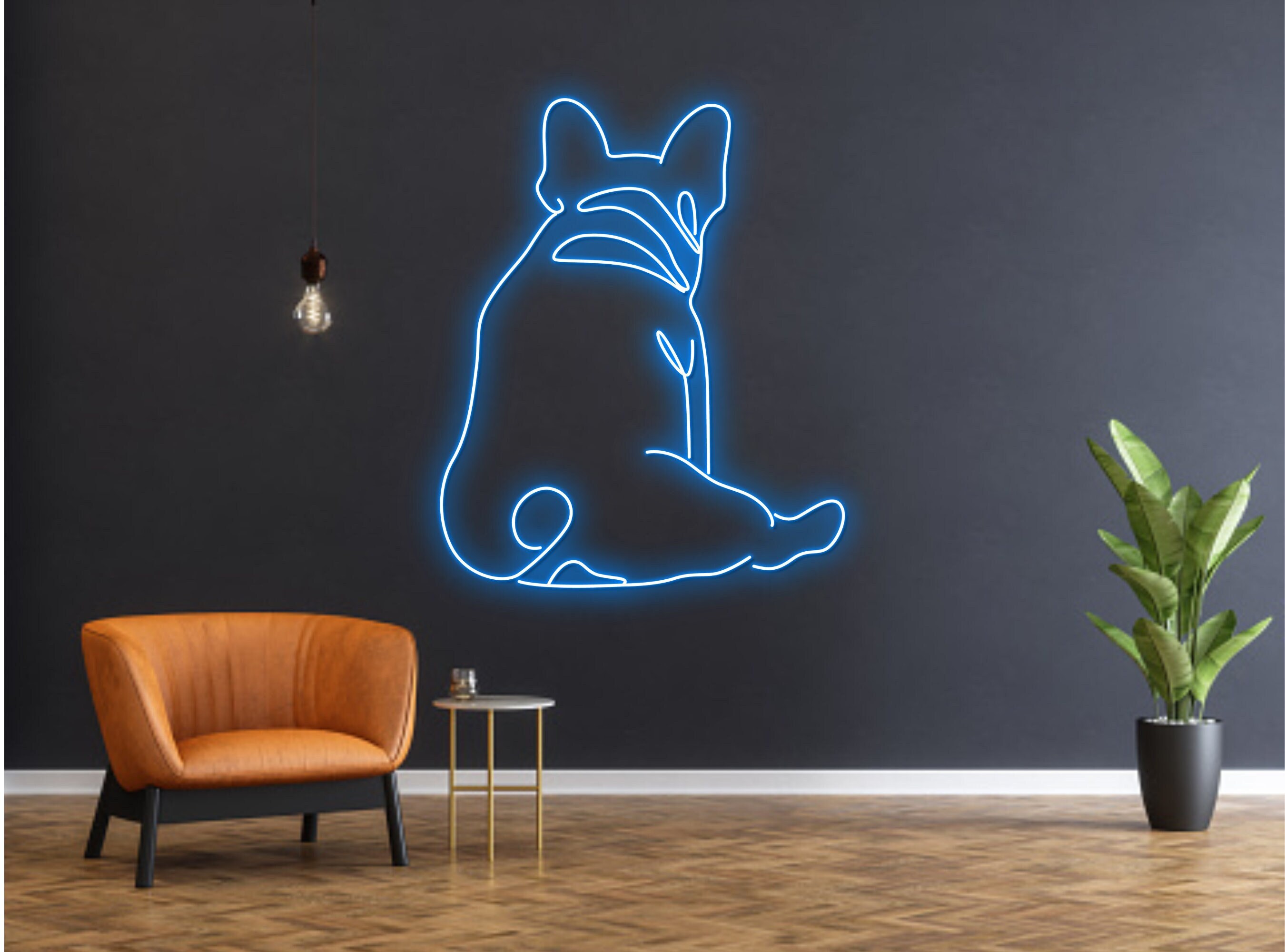 Back Pug French Bulldog Neon Sign
