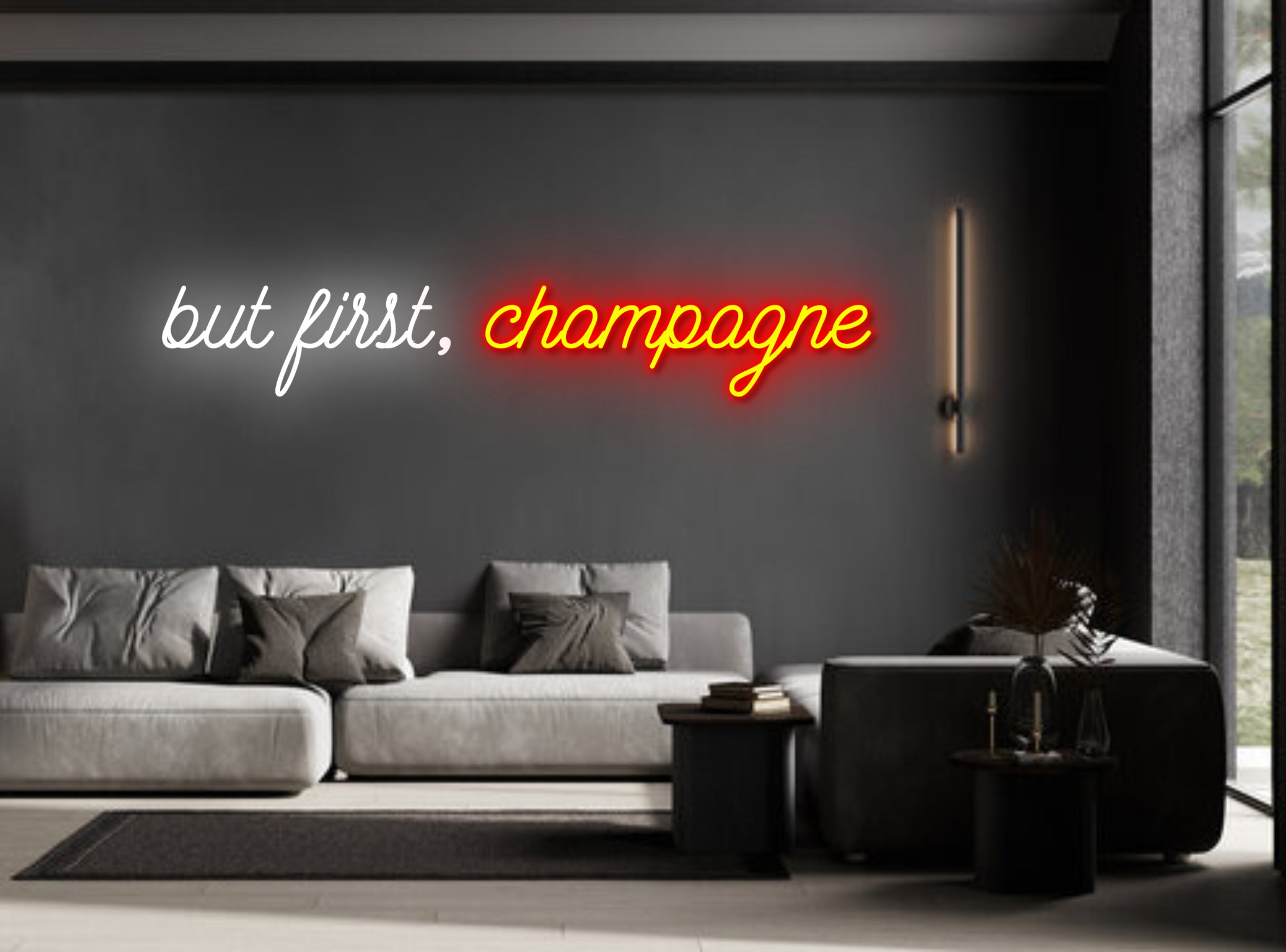 But First Champagne Neon Signs