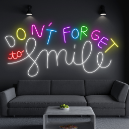 Don't Forget To Smile Neon Sign Long-lasting Wall Decor