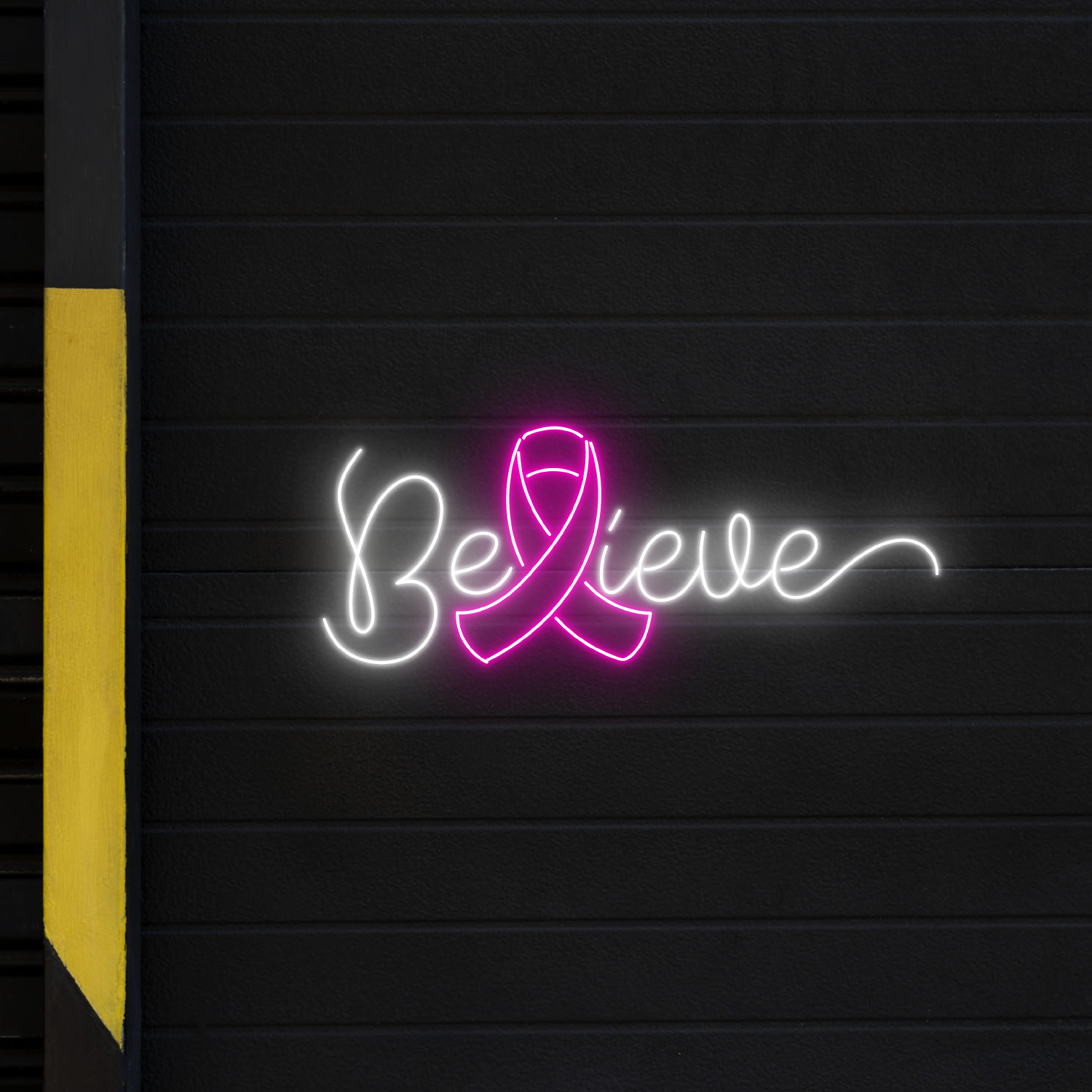 Belive Breast Cancer Awareness Neon Sign Wall Decor