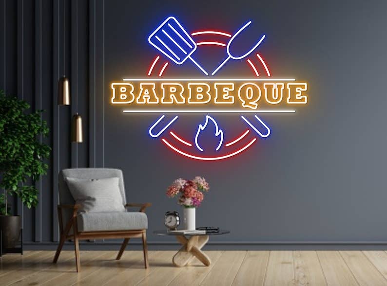 BBQ Restaurant Neon Sign Decor