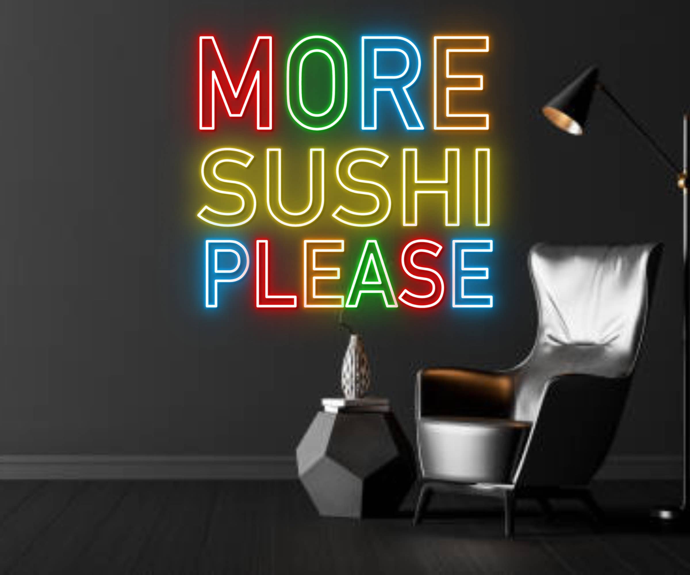 More Sushi Please Neon Signs Japanese Restaurant Decor
