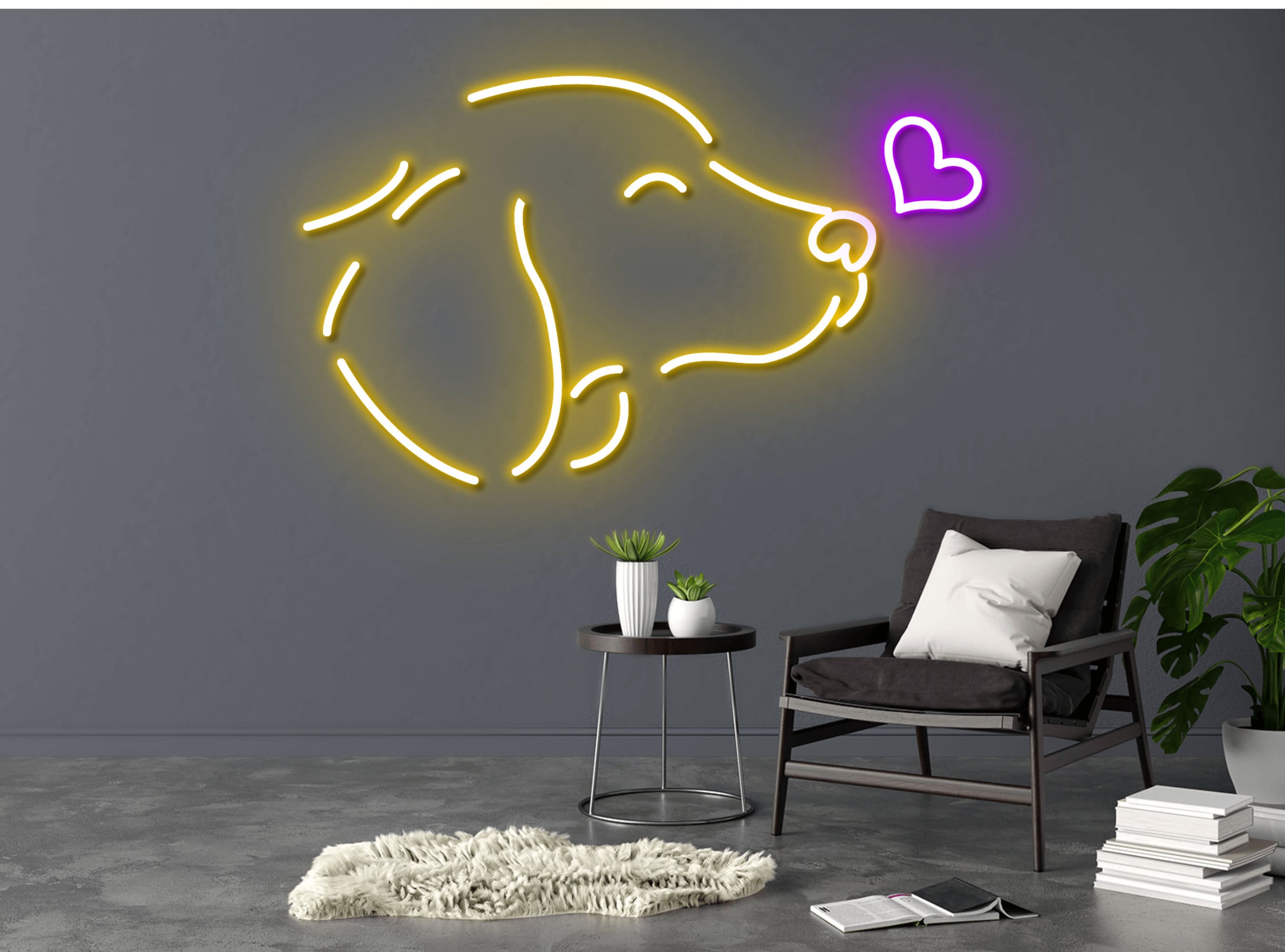 Golden Retriever Dog Neon Sign