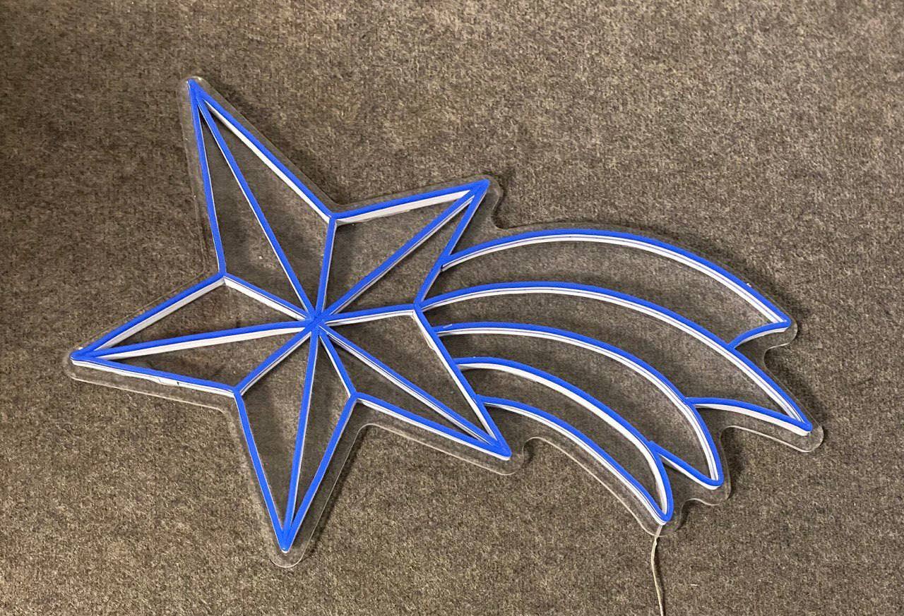 Christmas Star Ornaments Neon Sign Christmas Wall Decor