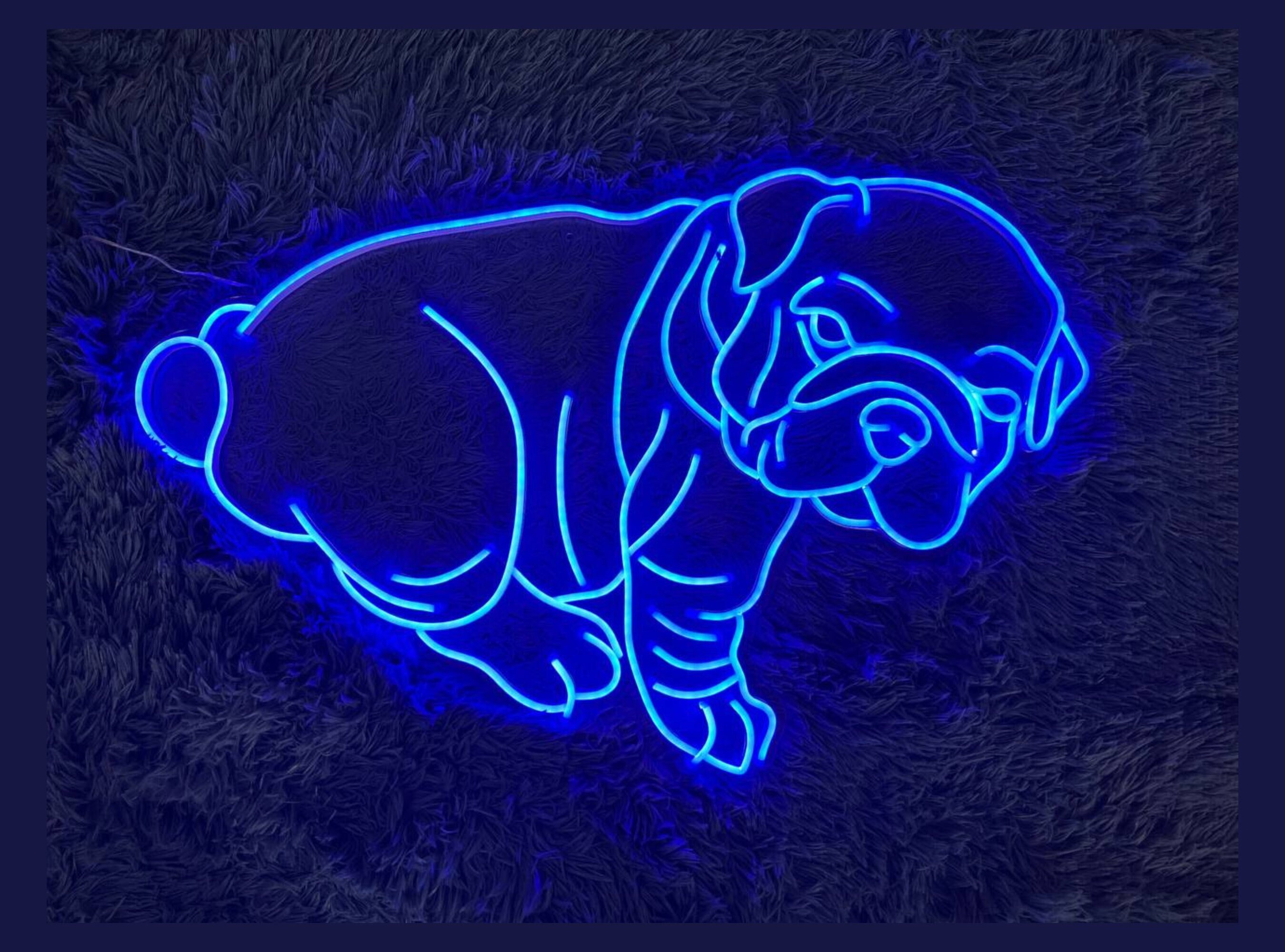 Bulldog Neon Sign Pet Room Wall Decoration