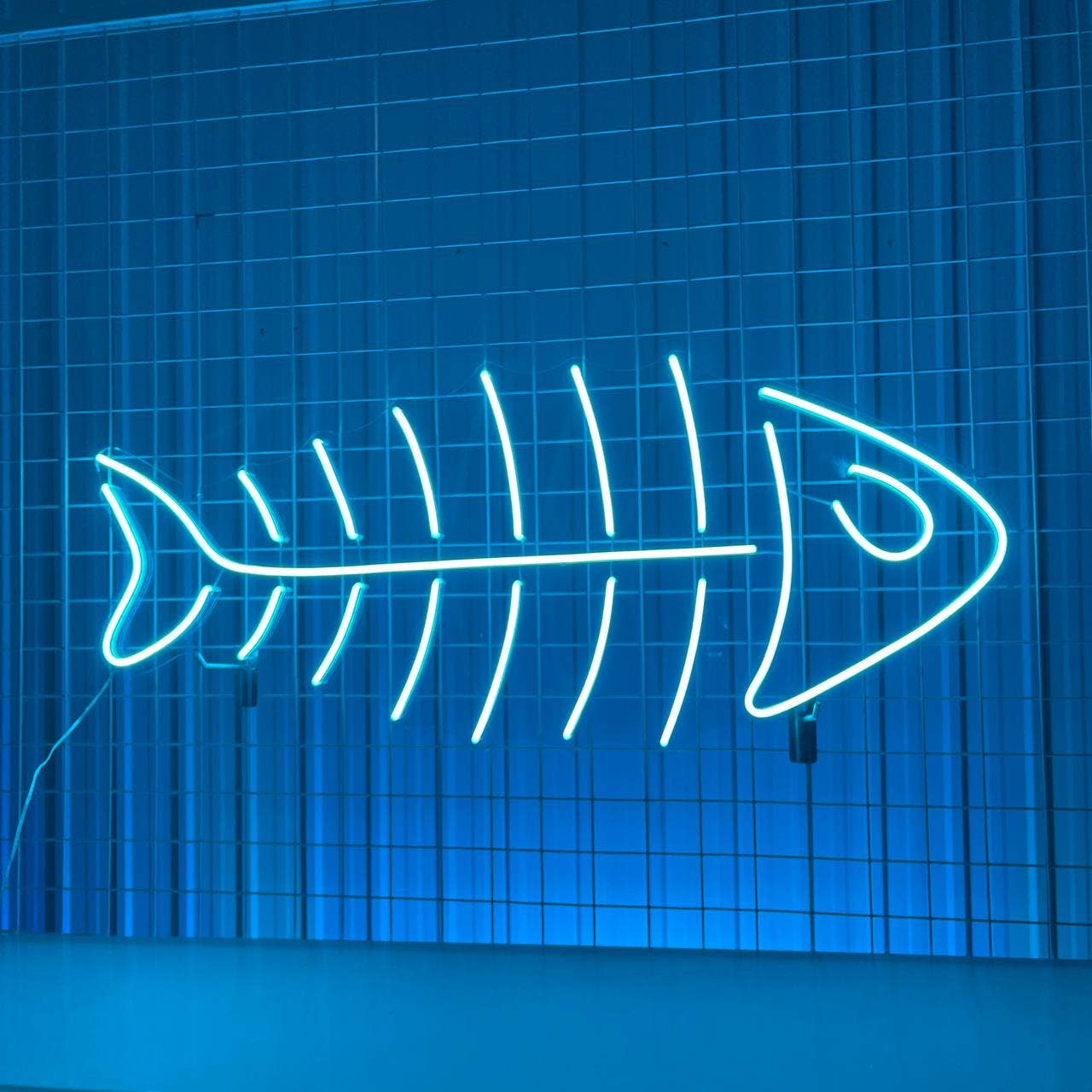 Fish Bone Neon Sign Animal Long-lasting Wall Art Decor