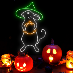 Mouse pumpkin Neon Signs Halloween Long-lasting Decor