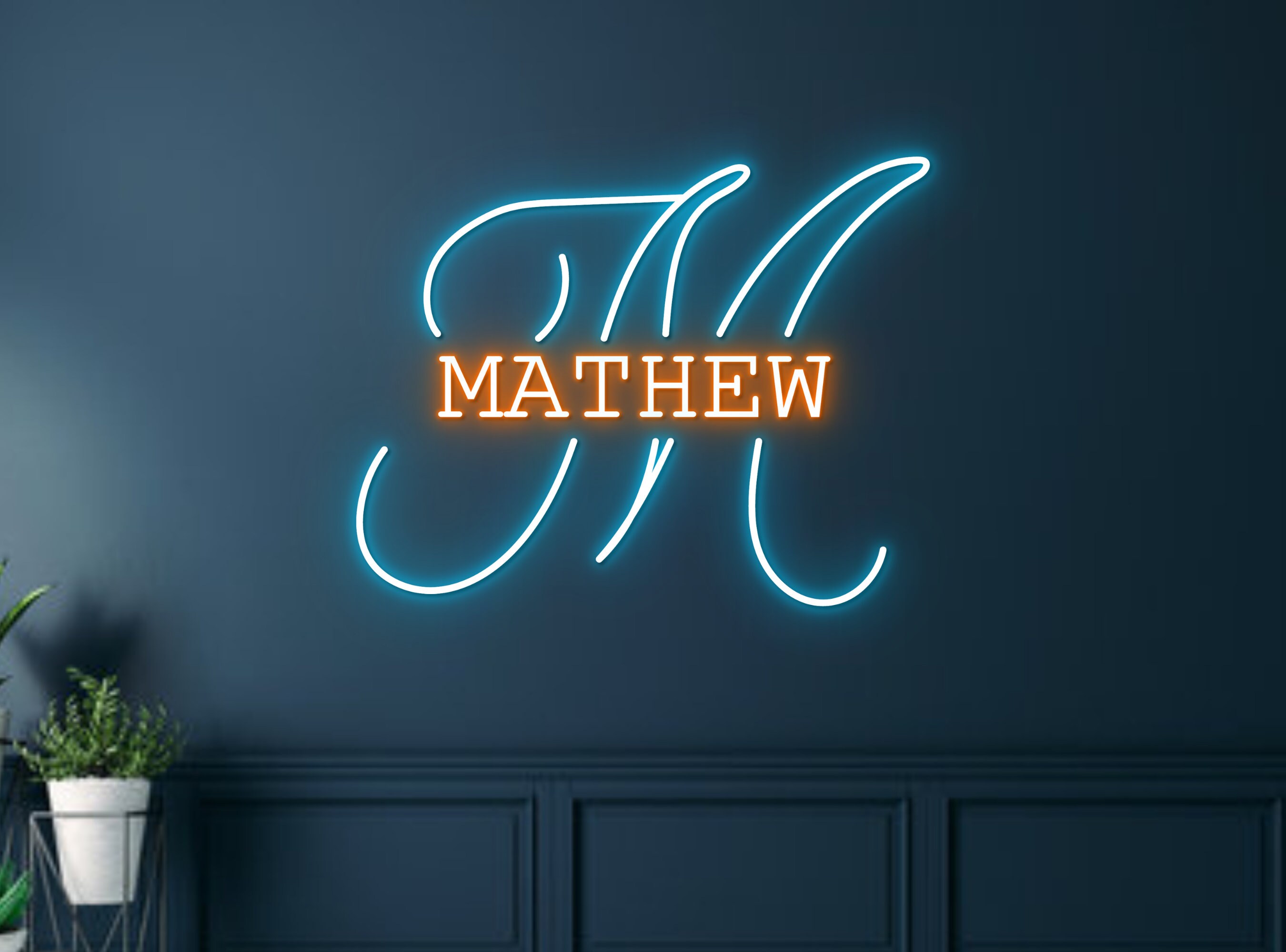 Custom Name Alphabet Birthday Hanging Sign Wall Art