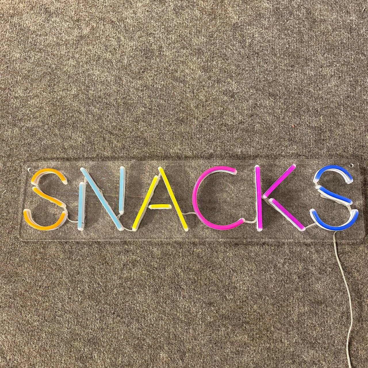 Snacks Neon Sign Snack Store Fastfood Signboard Decor