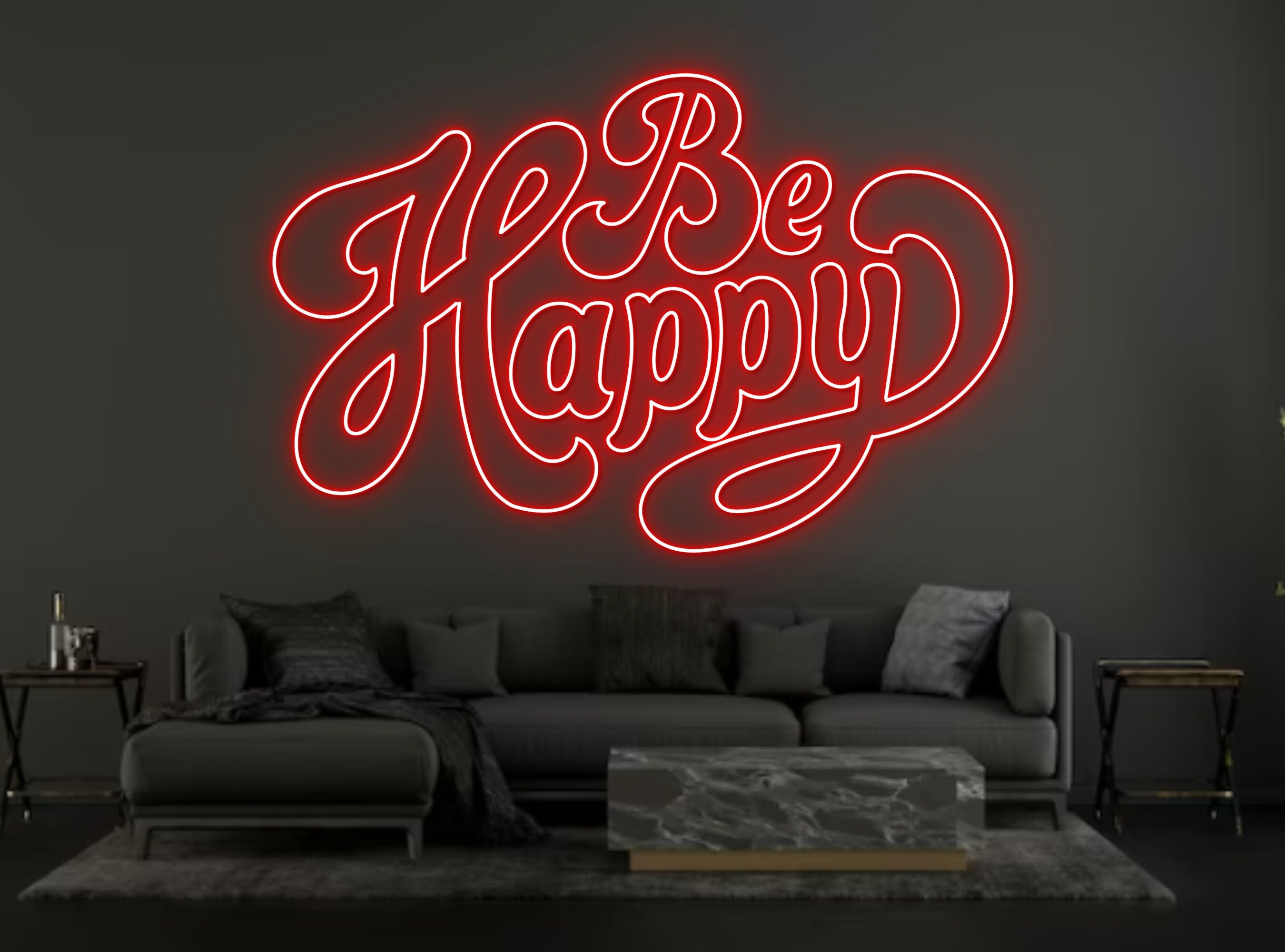 Be Happy Neon Sign