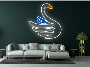 White Swan Neon Sign