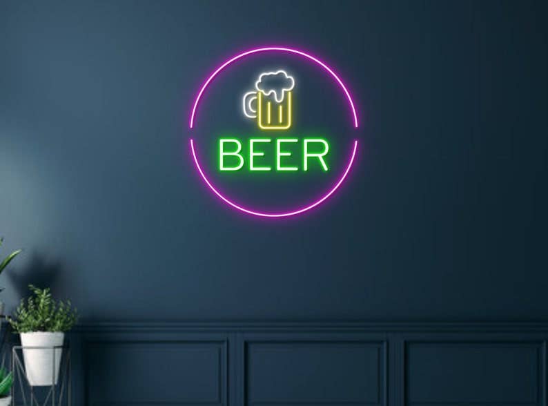 Beer Night Neon Sign Beer Bar Club Decor