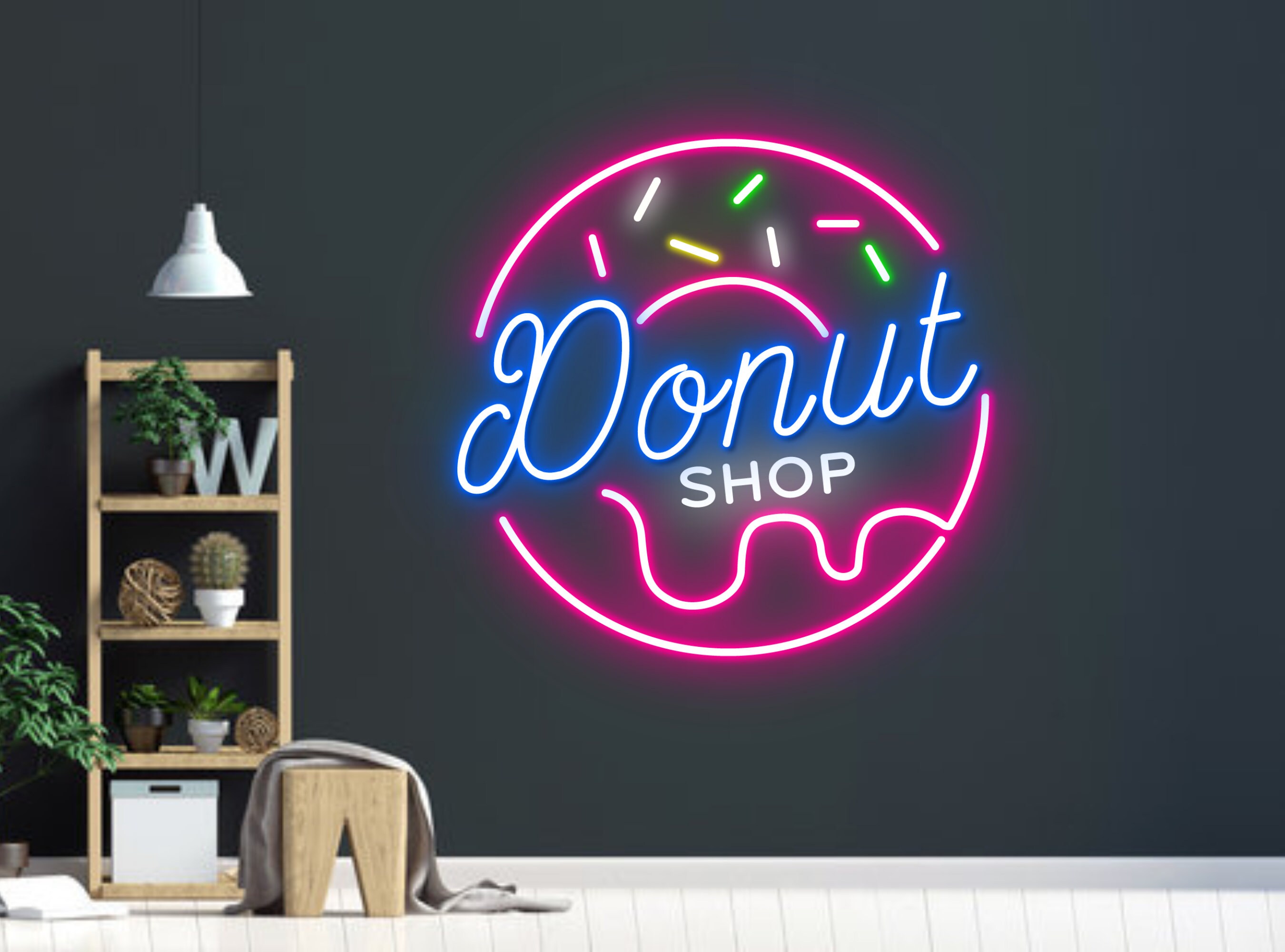 Donut Shop Neon Sign Wall Art Decor Gift