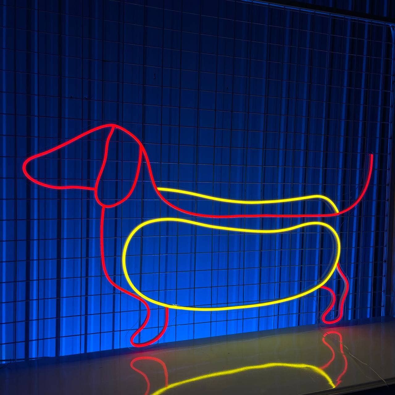 Sausage Dog Neon Sign Hotdog Fastfood Wall Decor