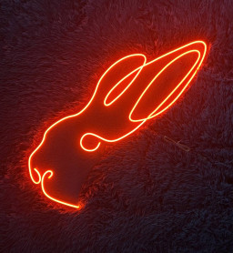 Cute Bunny Rabbit Neon Sign Light Up Wall Decor