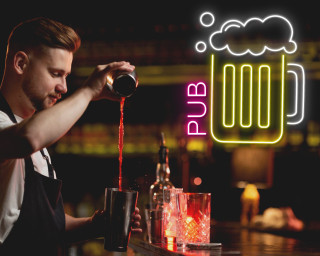 Beer Cup Glass Foam Neon Sign