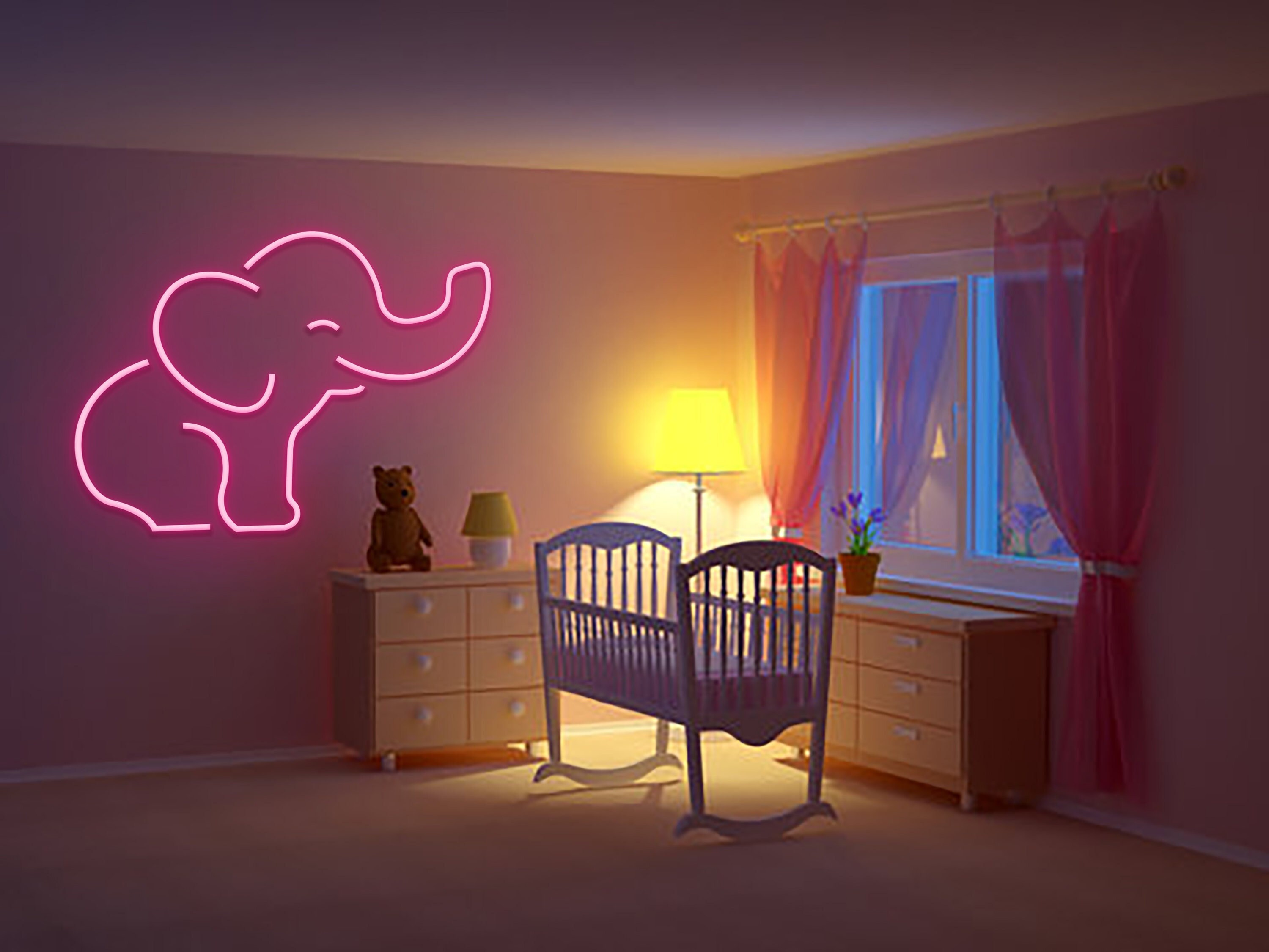 Elephant Neon Sign