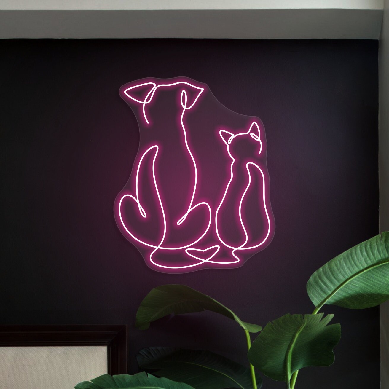Dog and Cat Neon Signs Decor sign