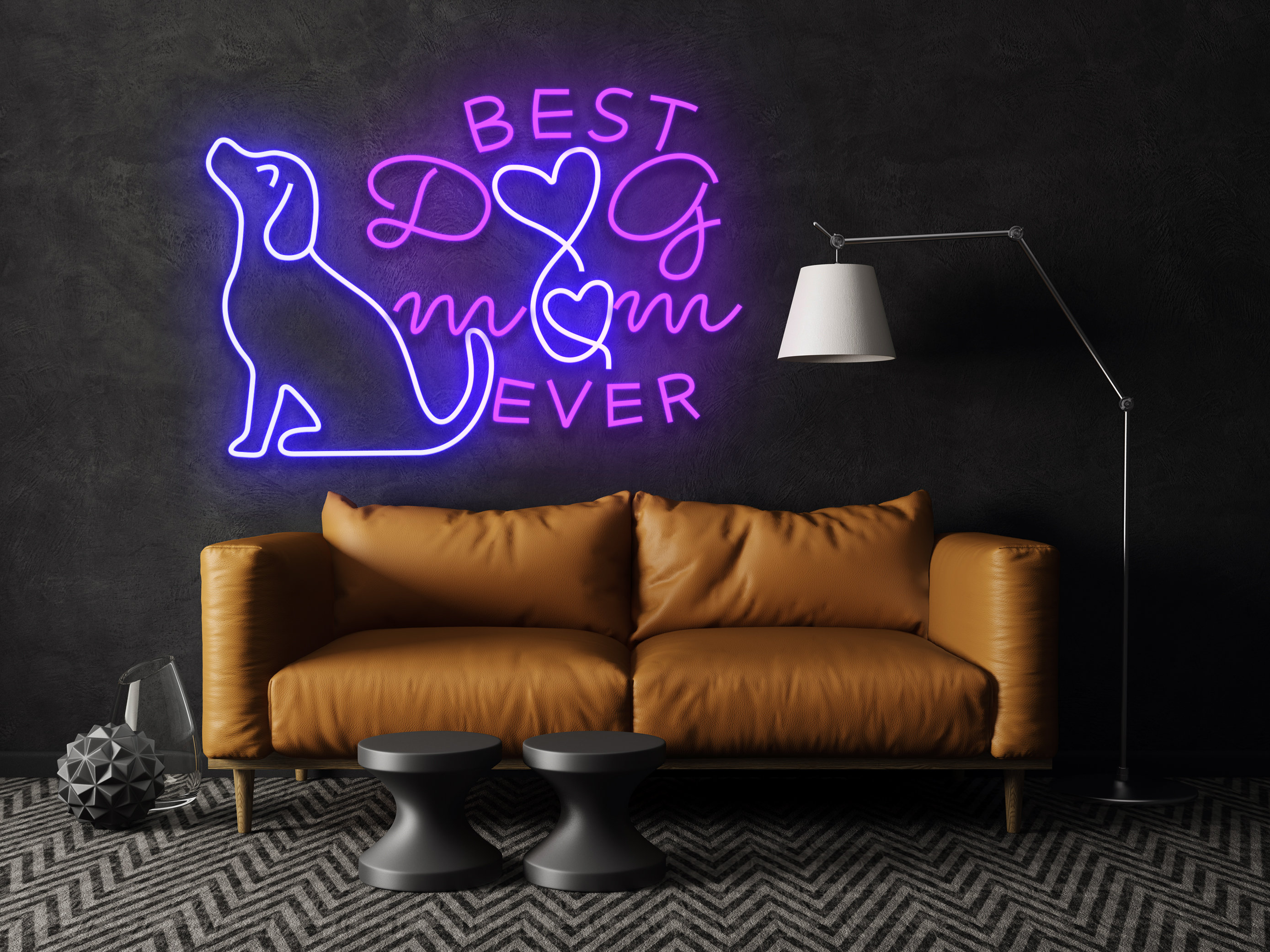 Best Dog Mom Ever Neon Sign