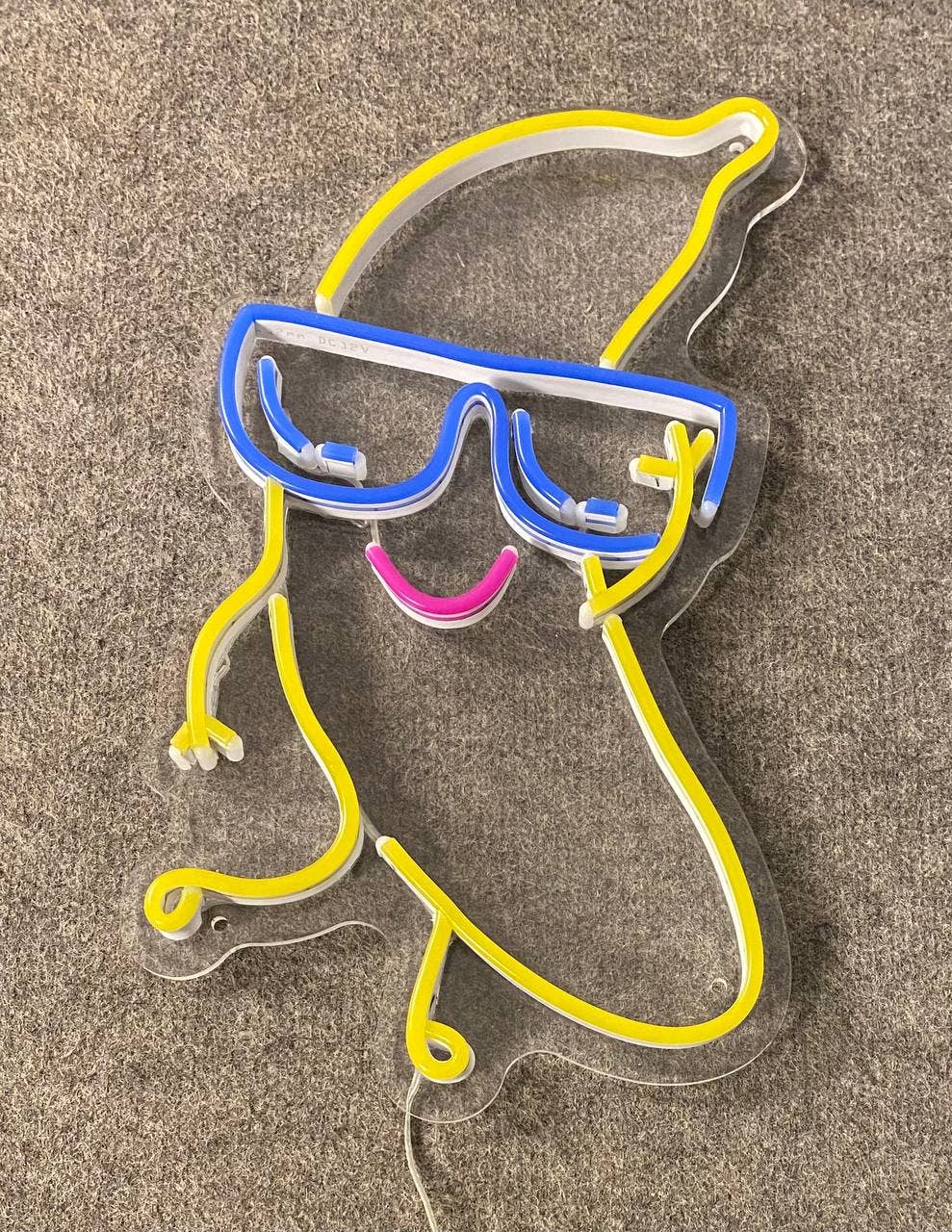 Banana With Glasses Neon Sign