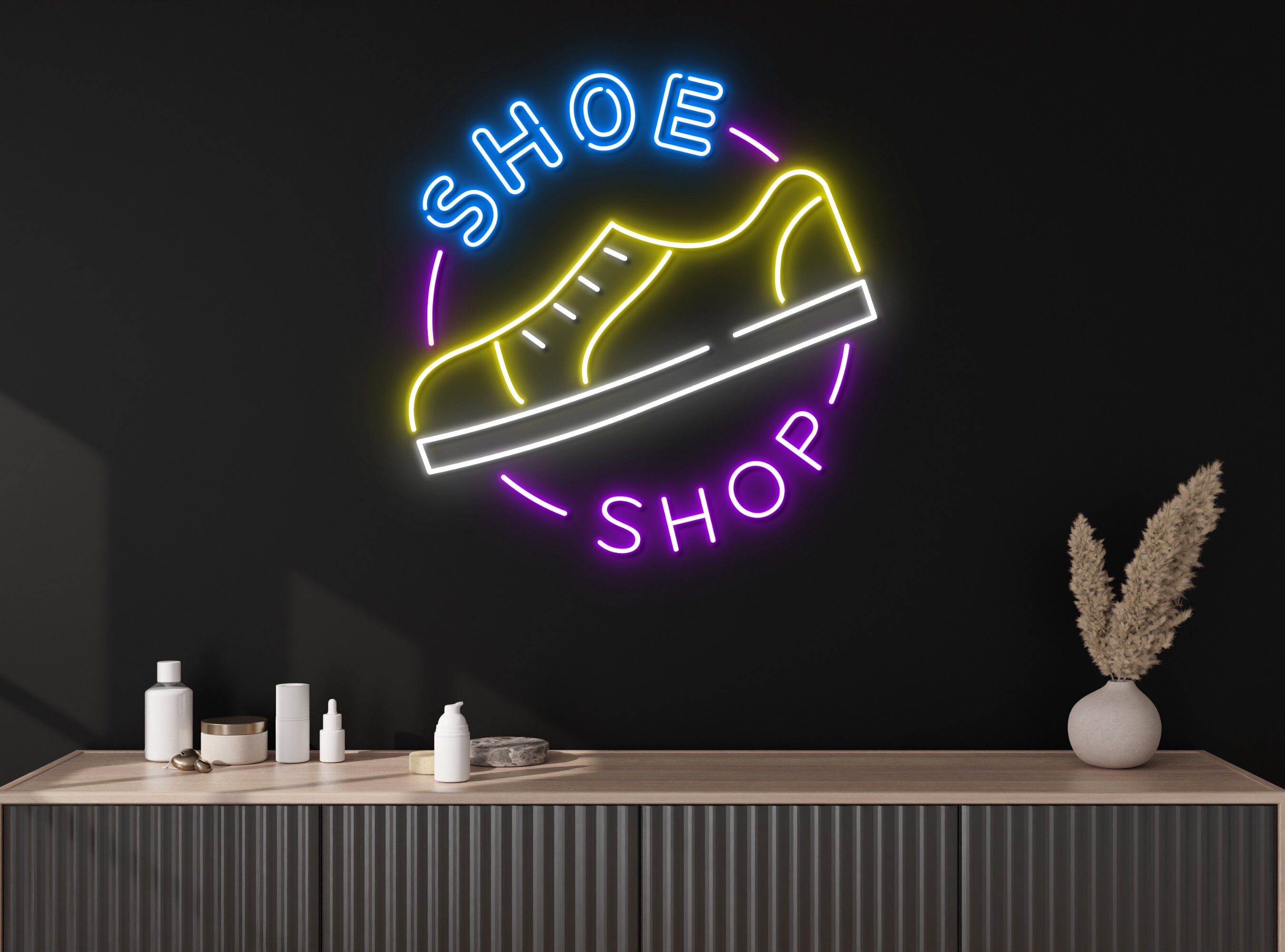 Shoes Shop Neon Sign Personalized Wall Decor