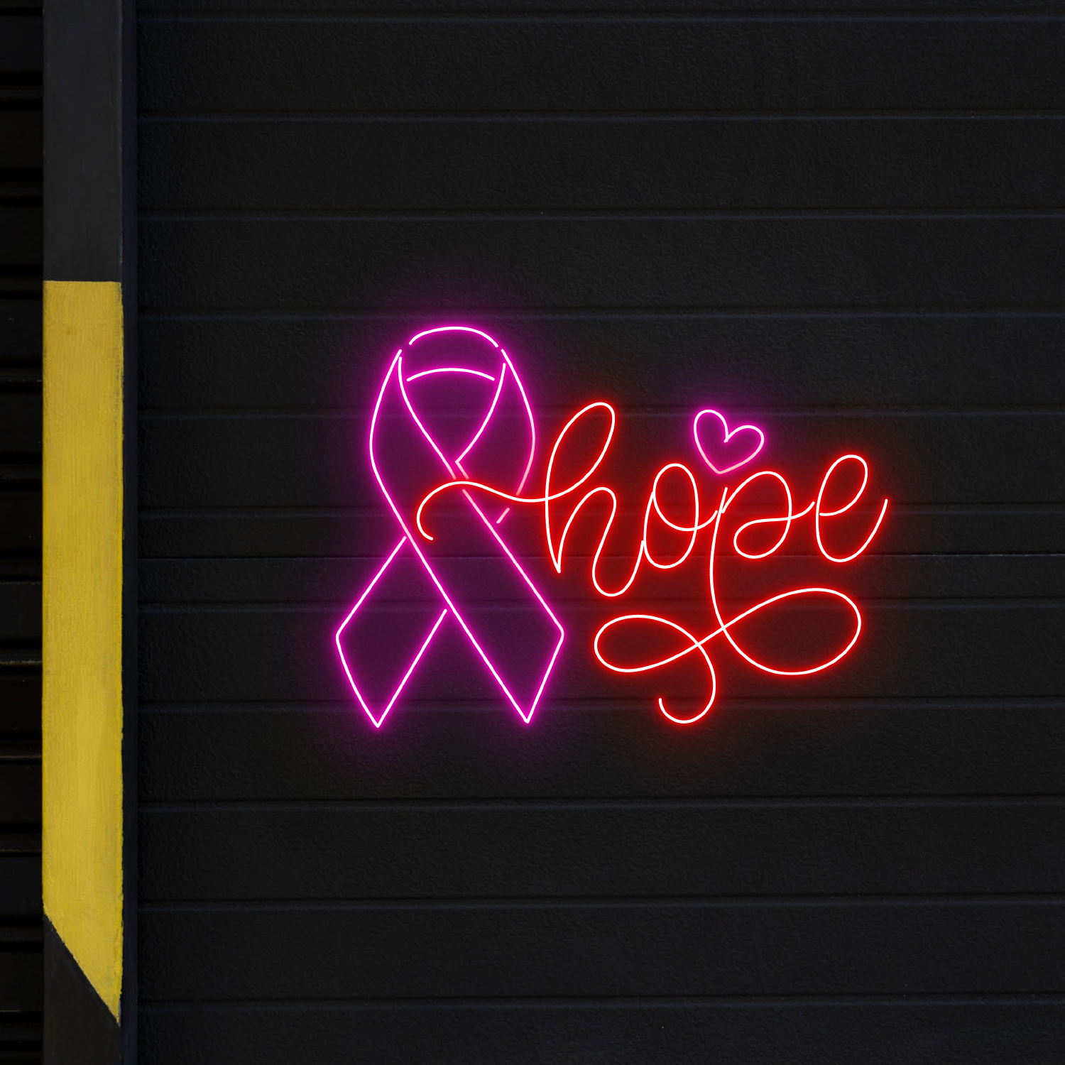 Hope Breast Cancer Awareness Neon Sign Wall Decor