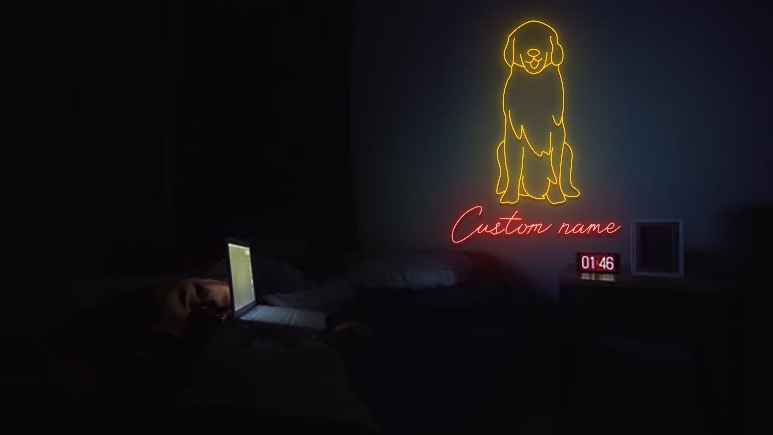 Custom Dog Name Neon Sign