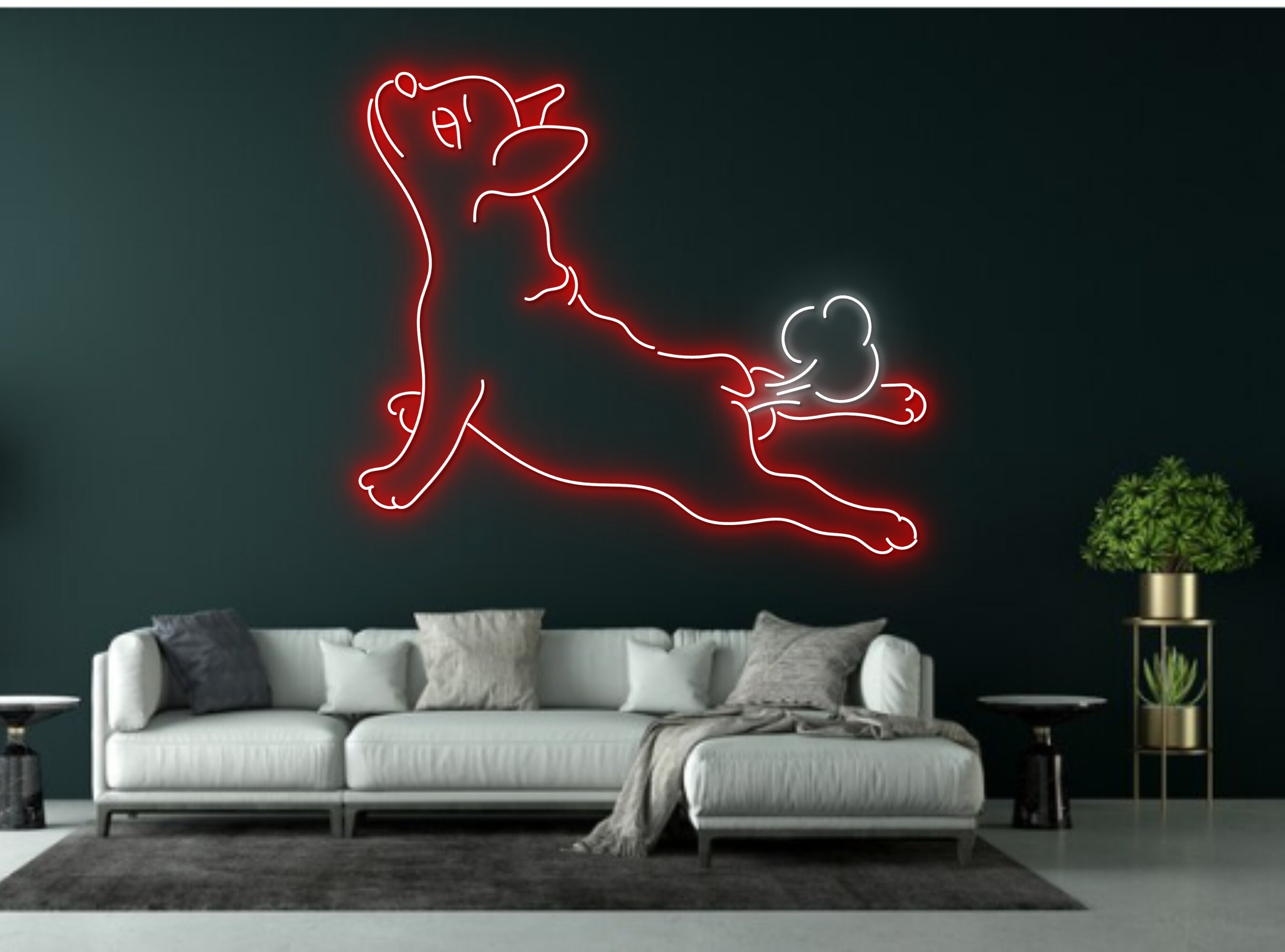 Farting Pug French Bulldog Neon Sign Decoration Gift