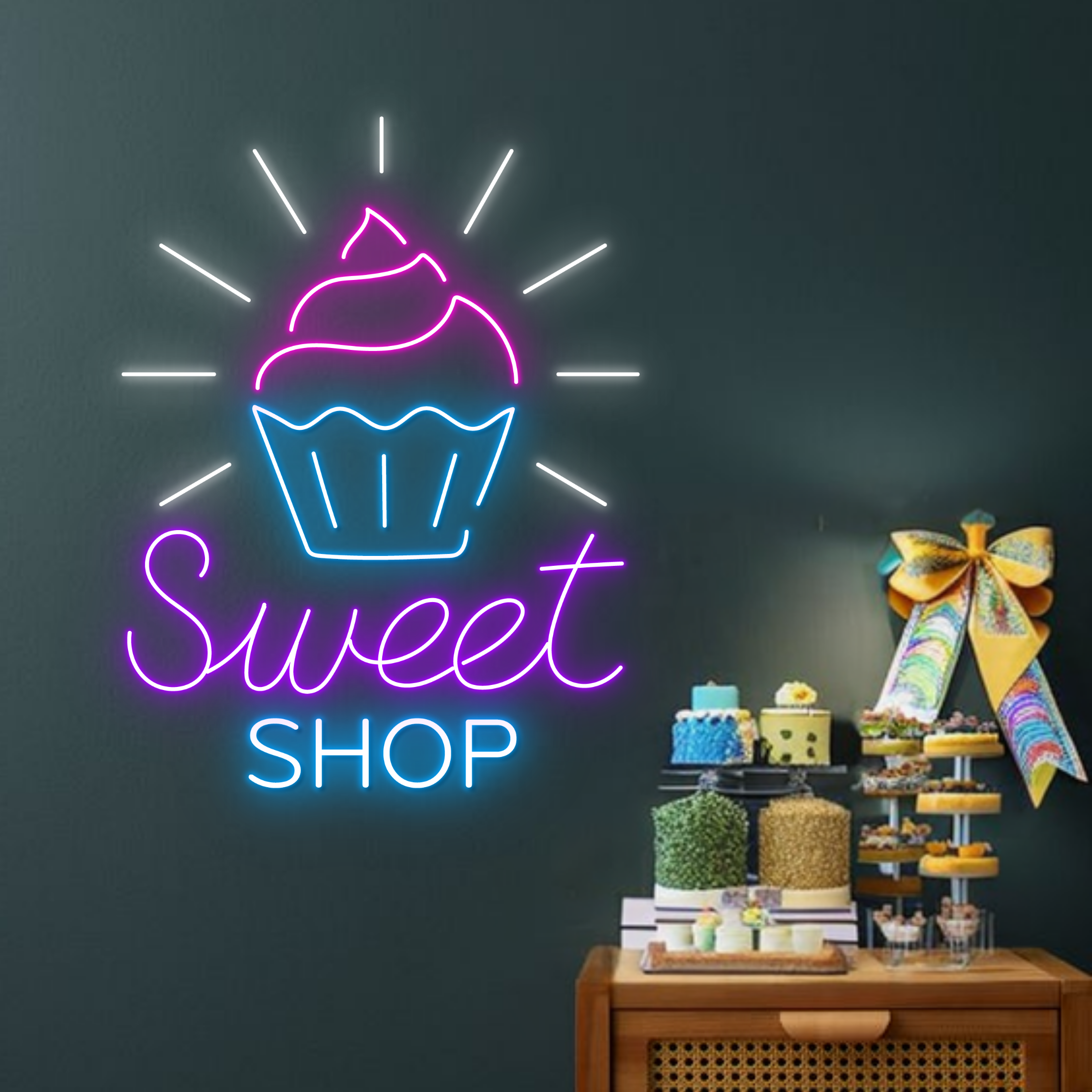 Custom Sweet Shop Neon Sign Bakery Store Decor Signboard