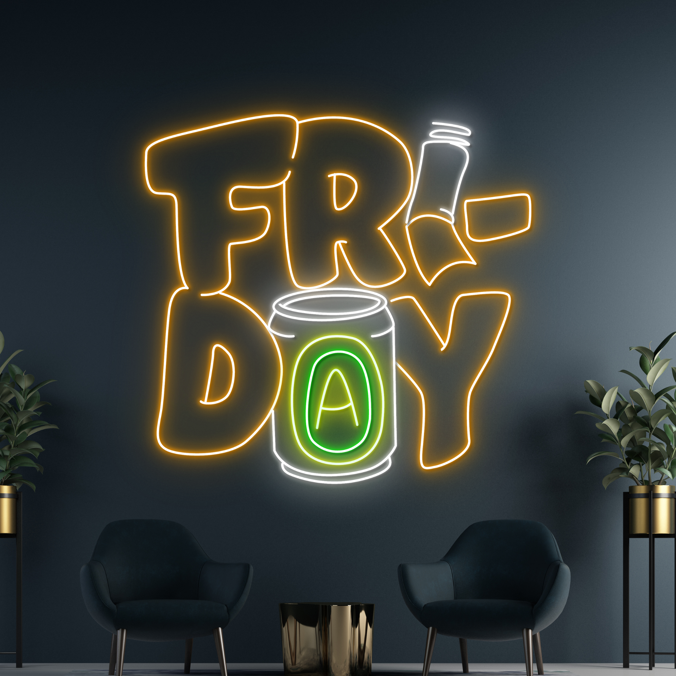 Friday Cigars & Beer Neon Sign Shop Store Wall Art Decor