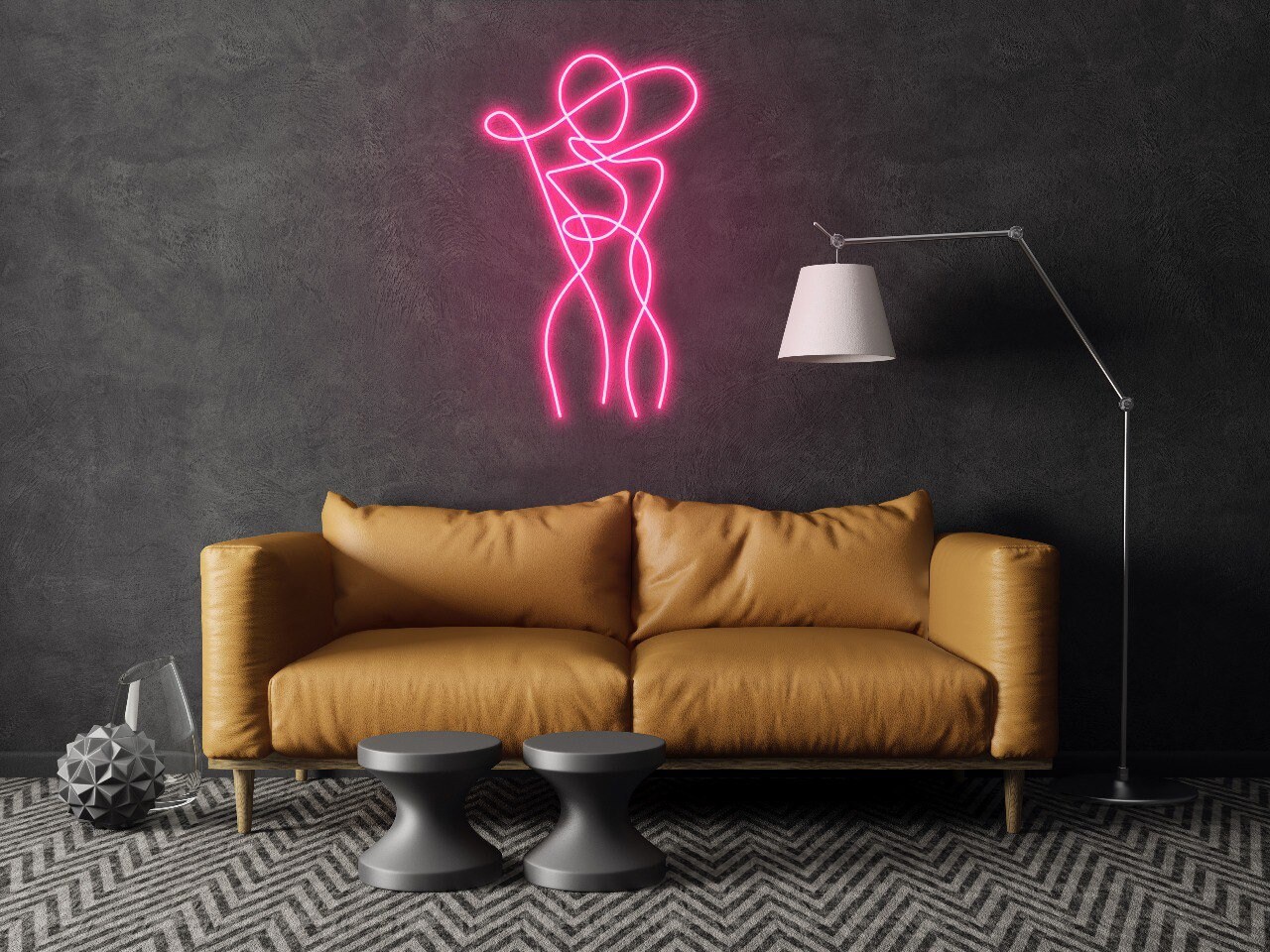Modern Woman Neon Signs Wall Art Signage