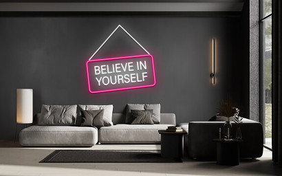 Believe In Yourself Neon Sign Bedroom Decor