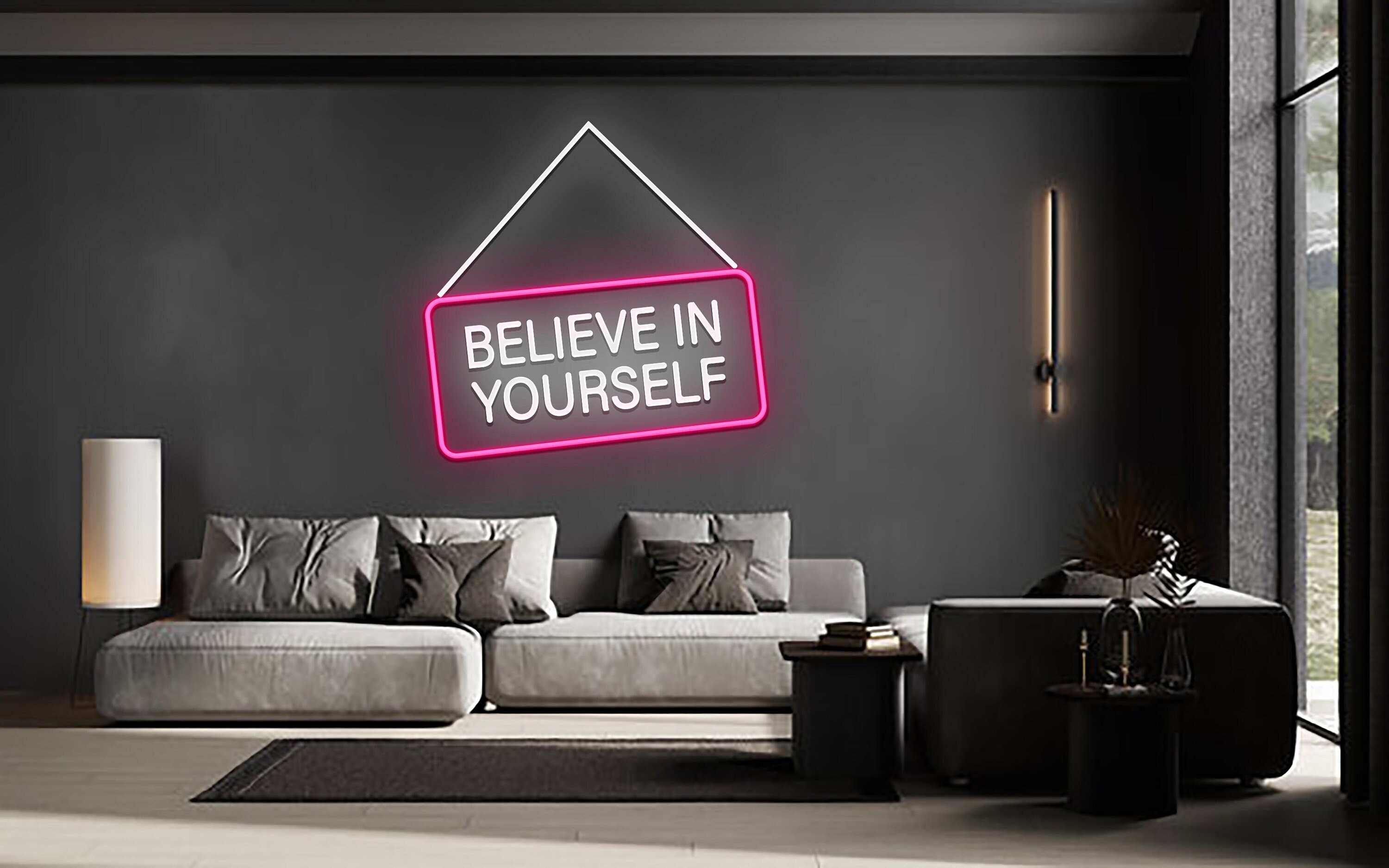Believe In Yourself Neon Sign Bedroom Decor