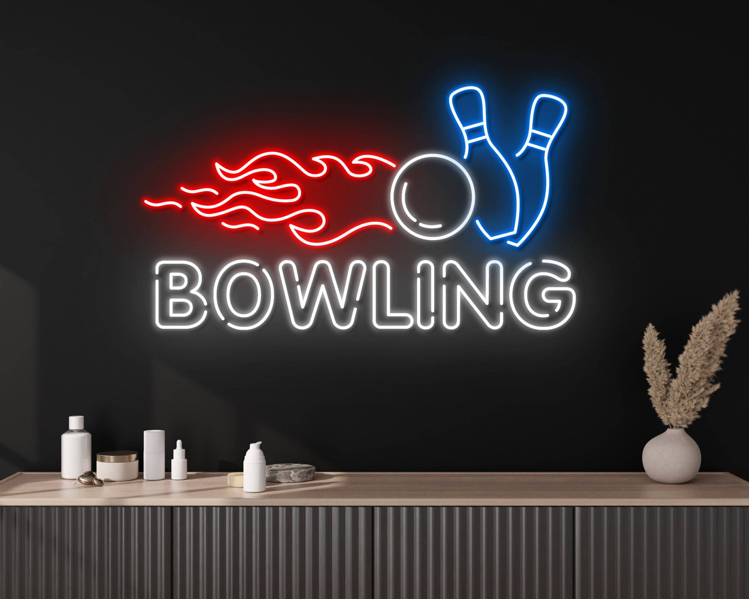 Bowling Ball Neon Sign Bowling Ball Wall Decor