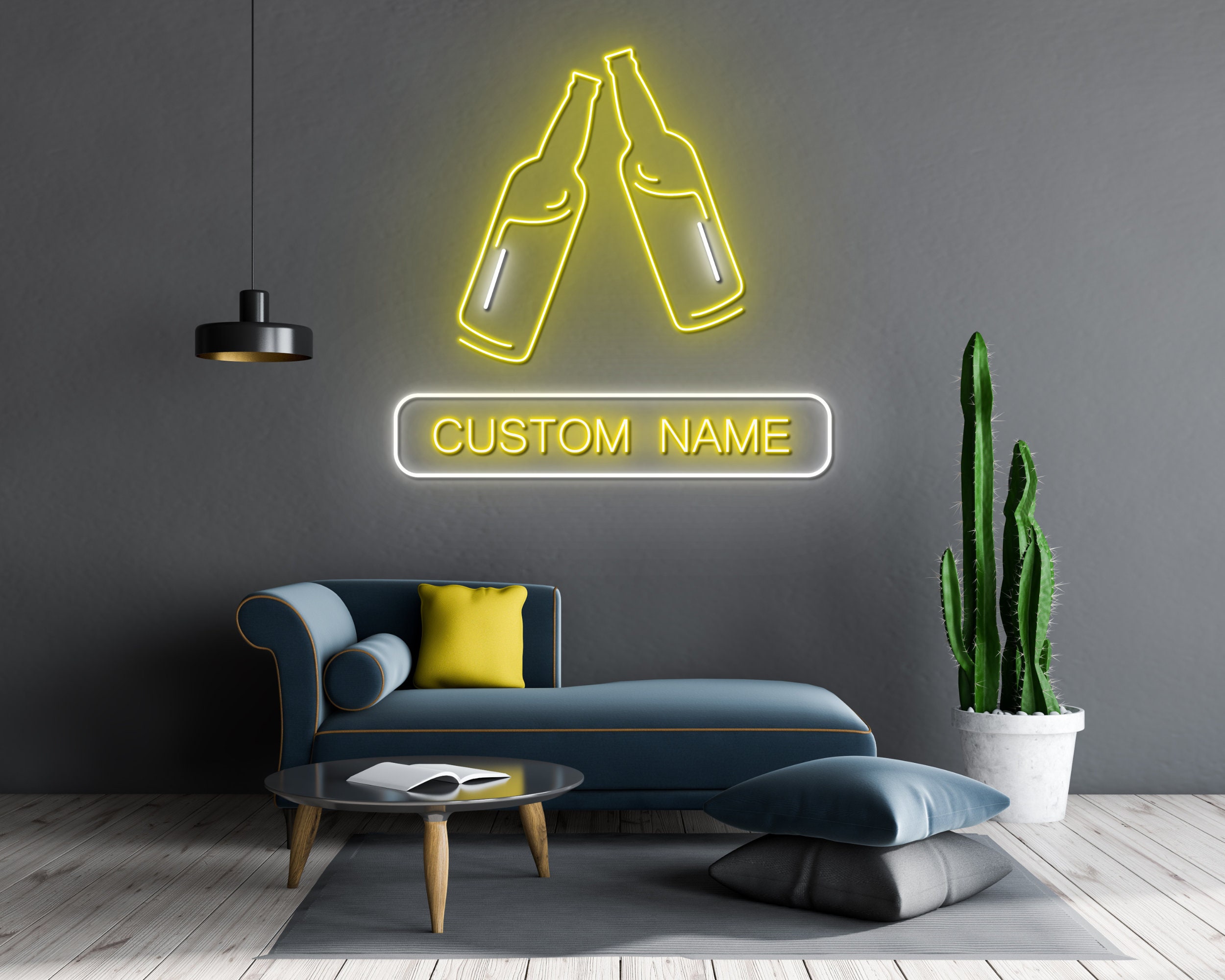 Custom Name Beer Bottle Neon Sign