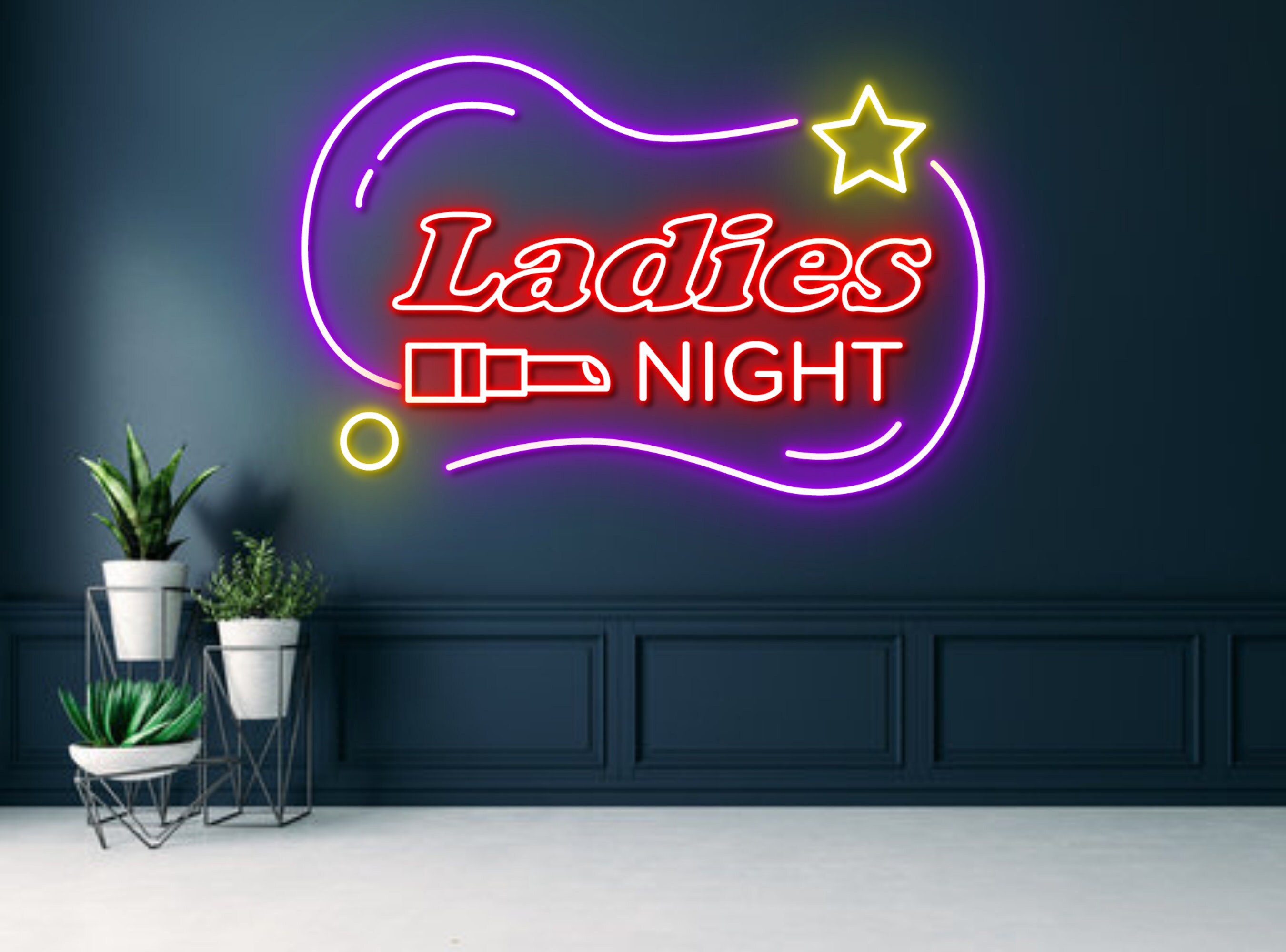 Ladies Night Neon Signs Girl Club Party