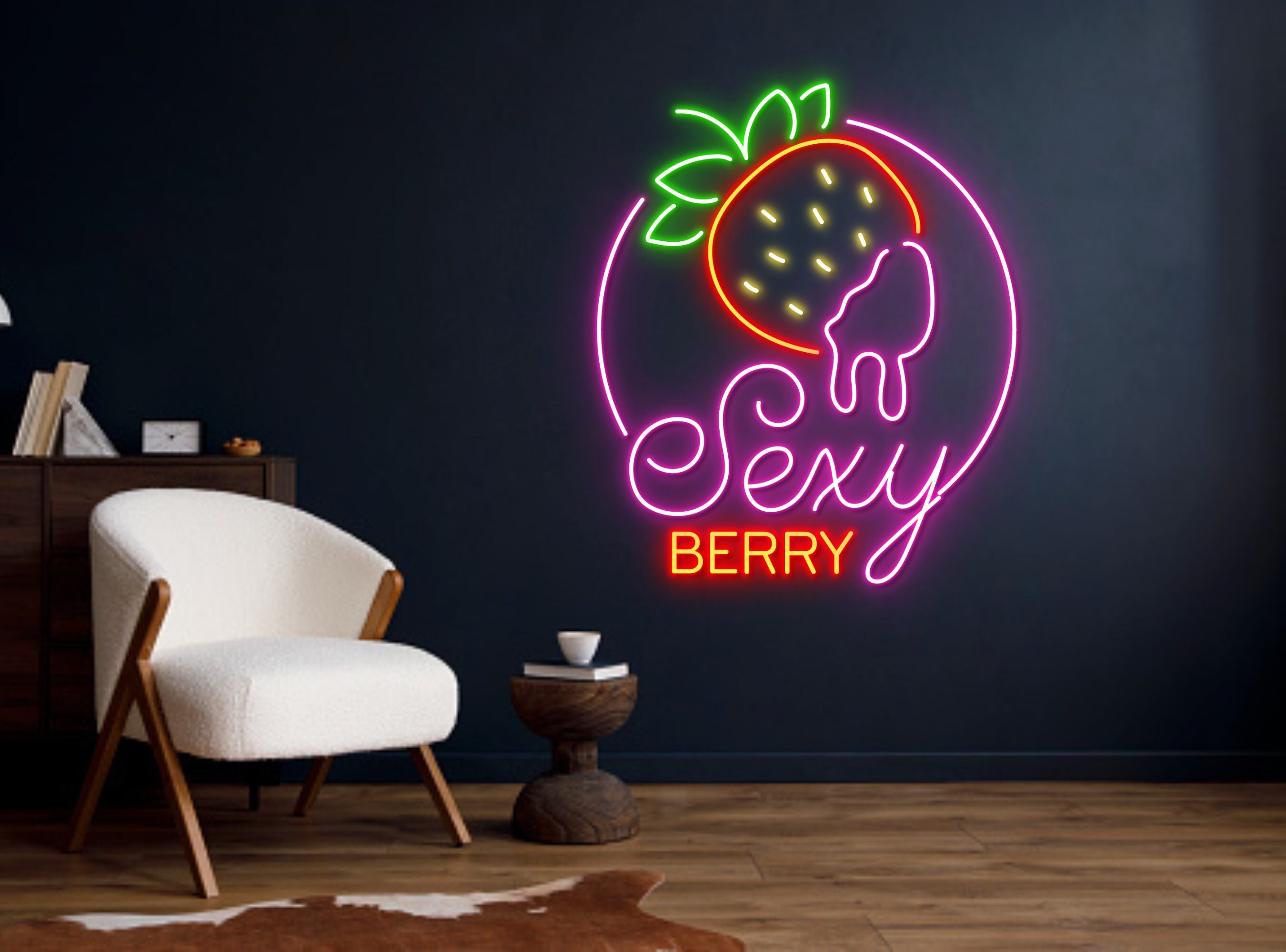 Strawberry Neon Signs Decor Gift