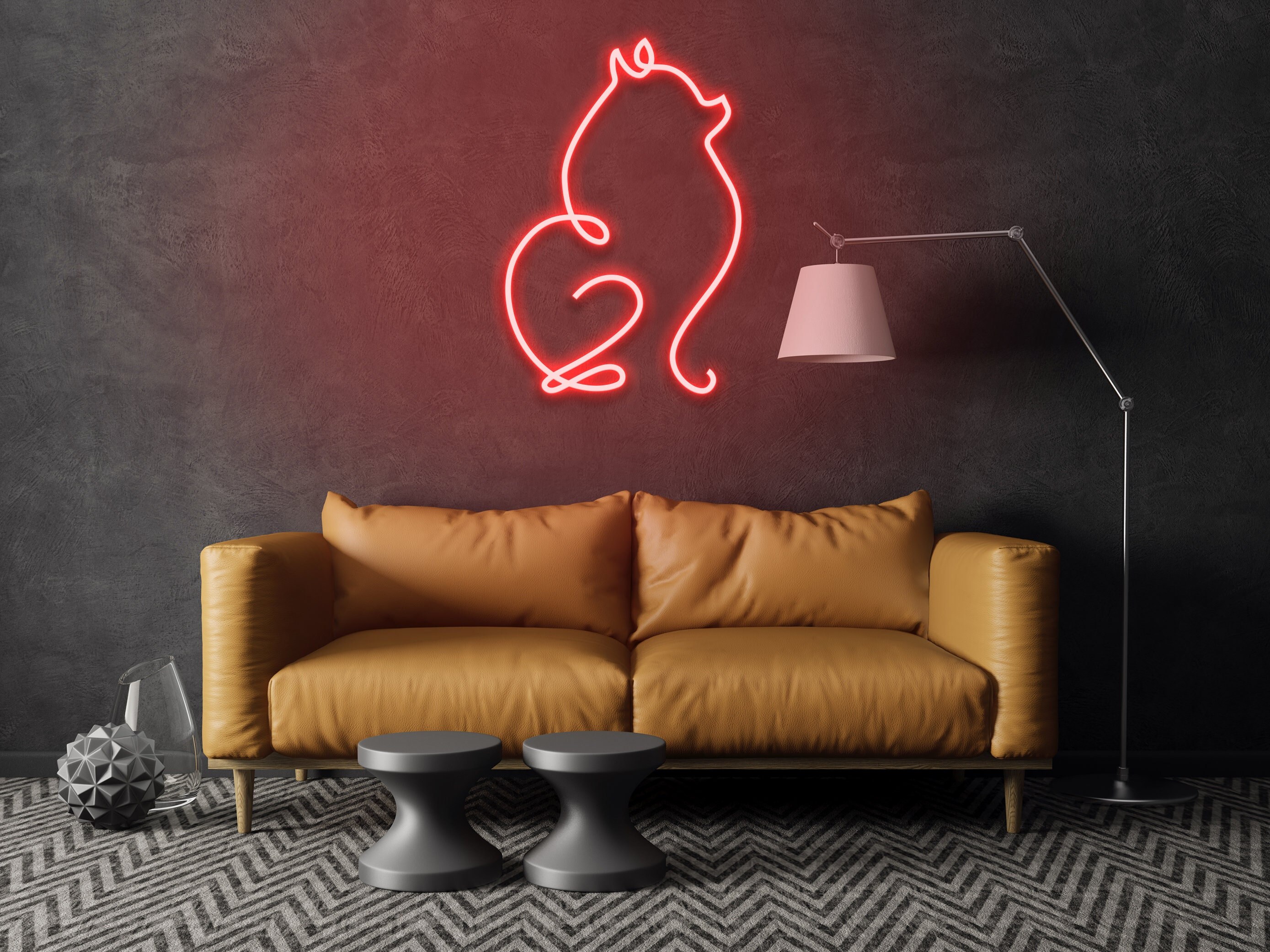 Pomeranian Dog Neon Sign
