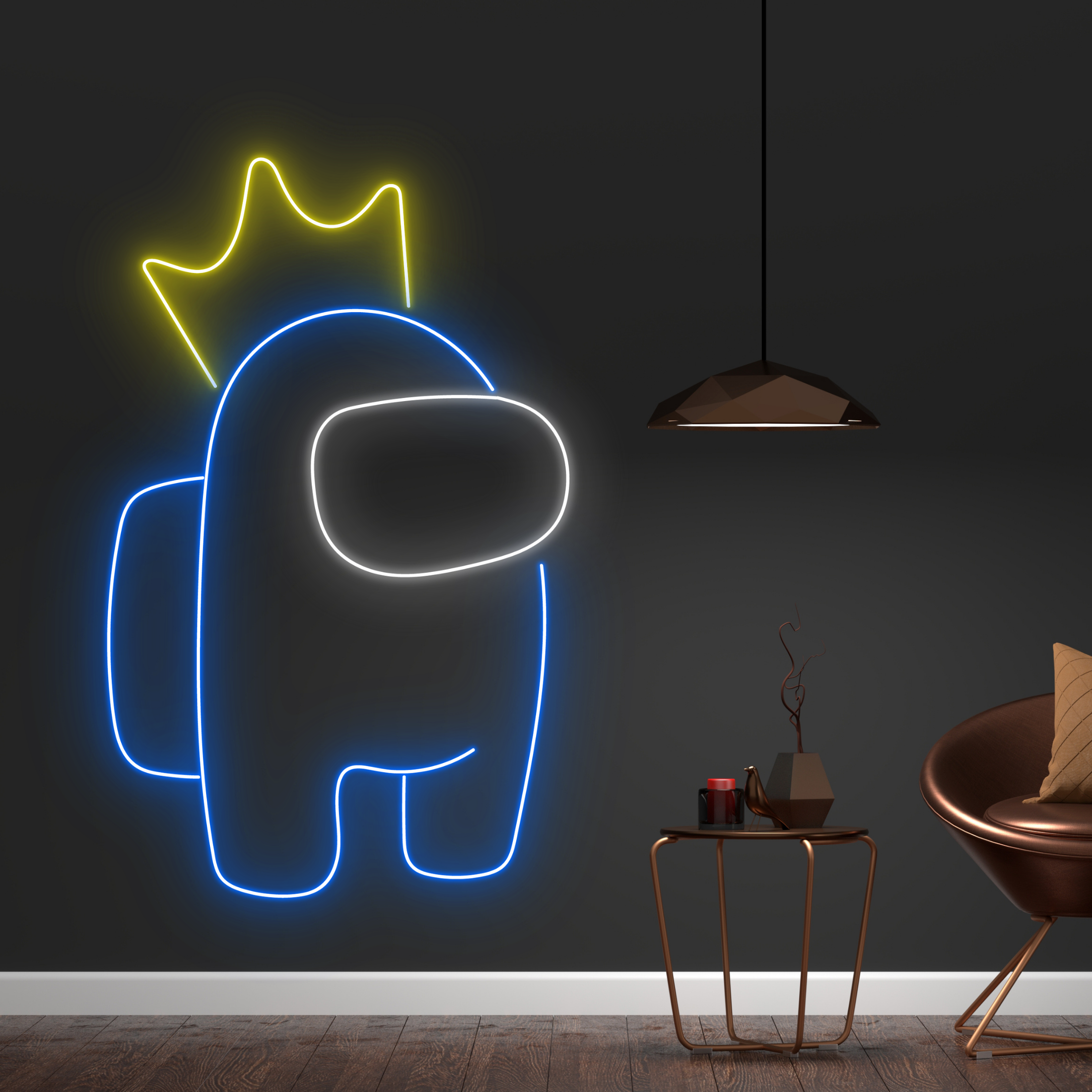 Queen Among Us Neon Sign Cartoon Game Arcade Wall Decor