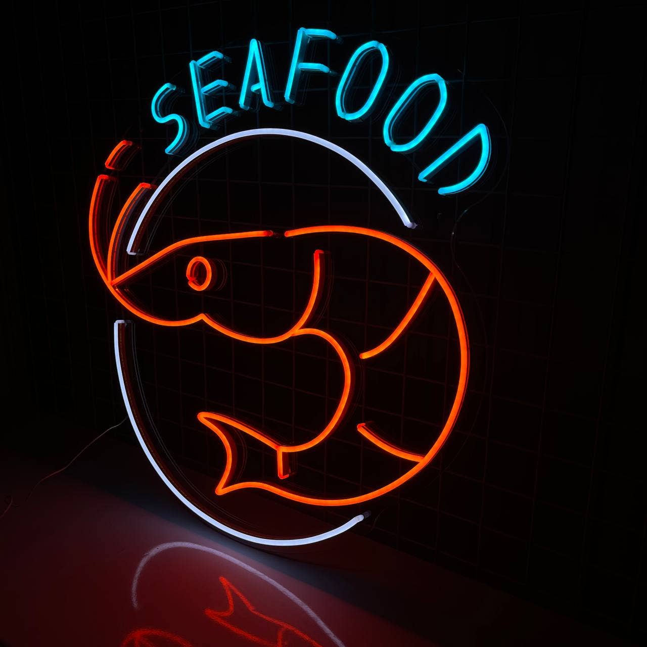 Seafood Restaurant Neon Signboard Restaurant Decor