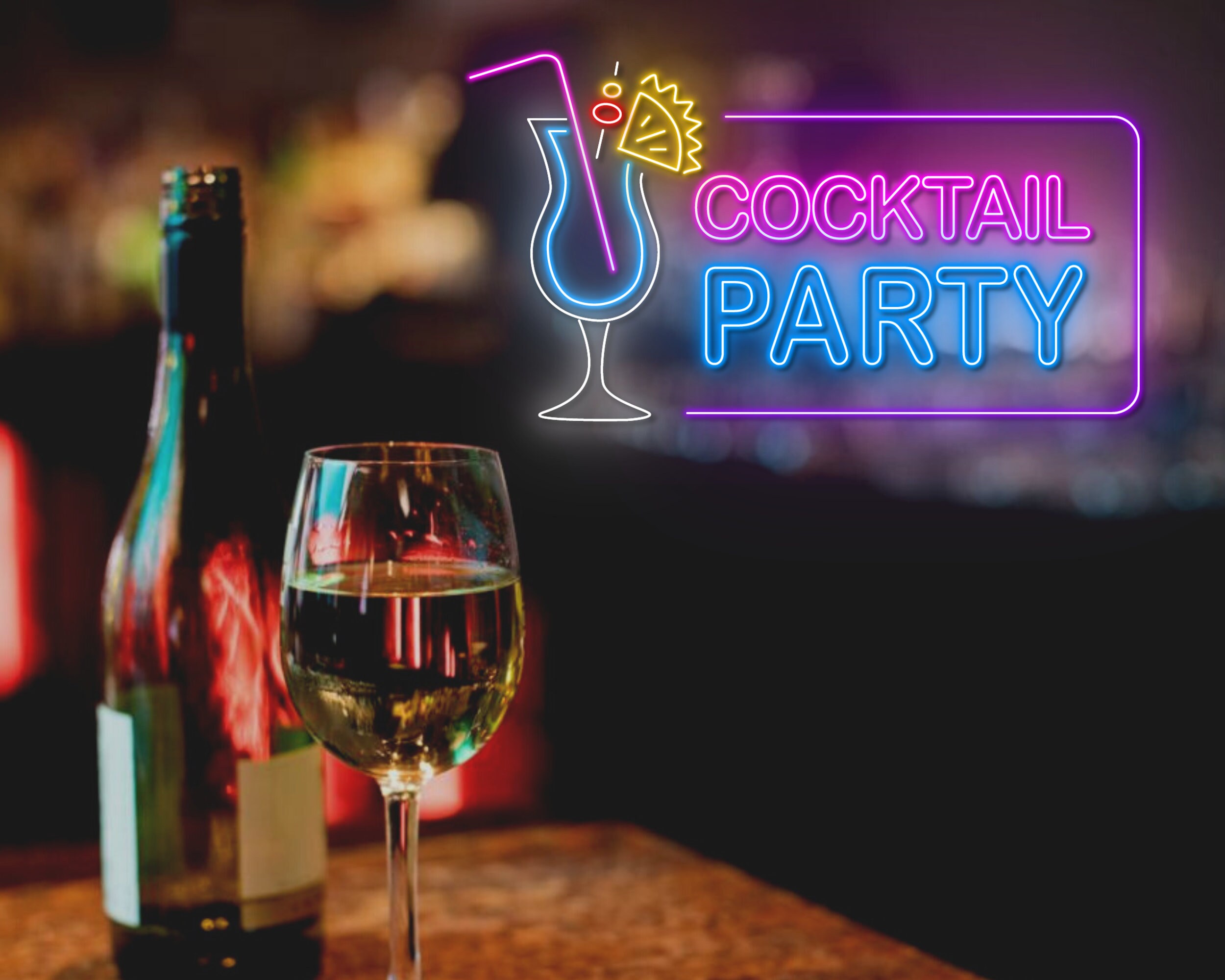Cocktails Party Bar Pub Neon Signs Decor Gift