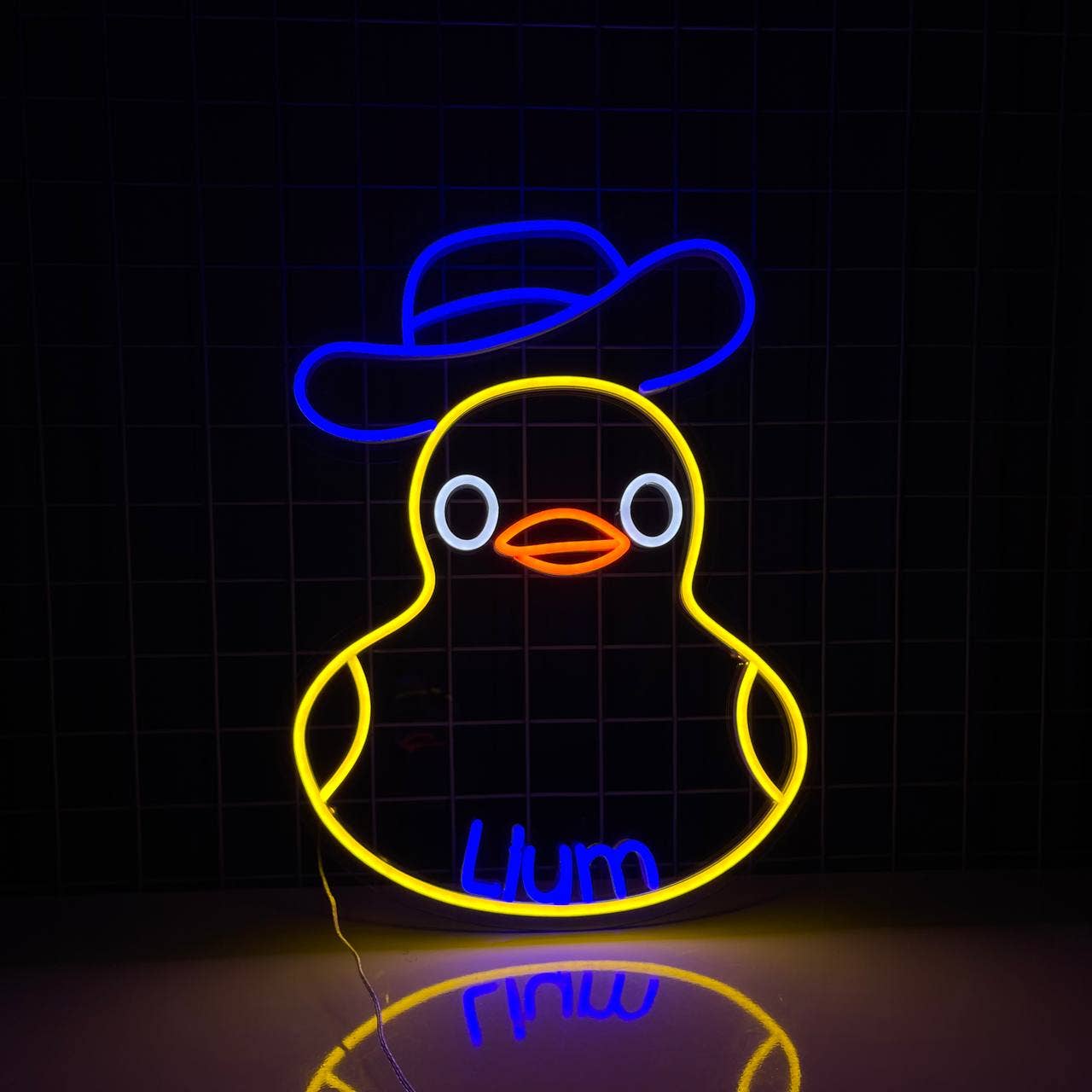 Personalize Name Duck Neon Signs Animal Decor for Kid Room