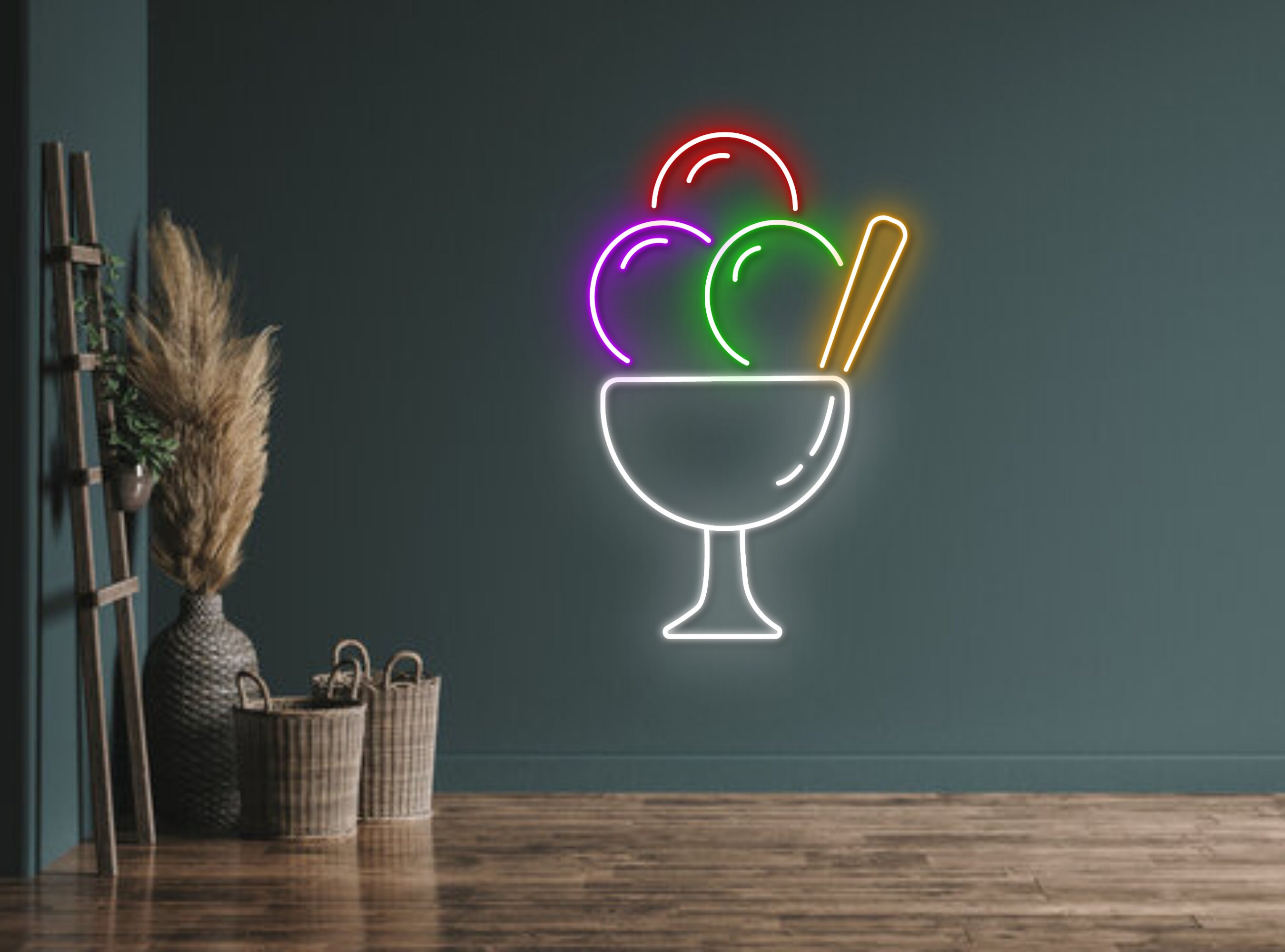 Ice Cream Neon Sign Decor sign