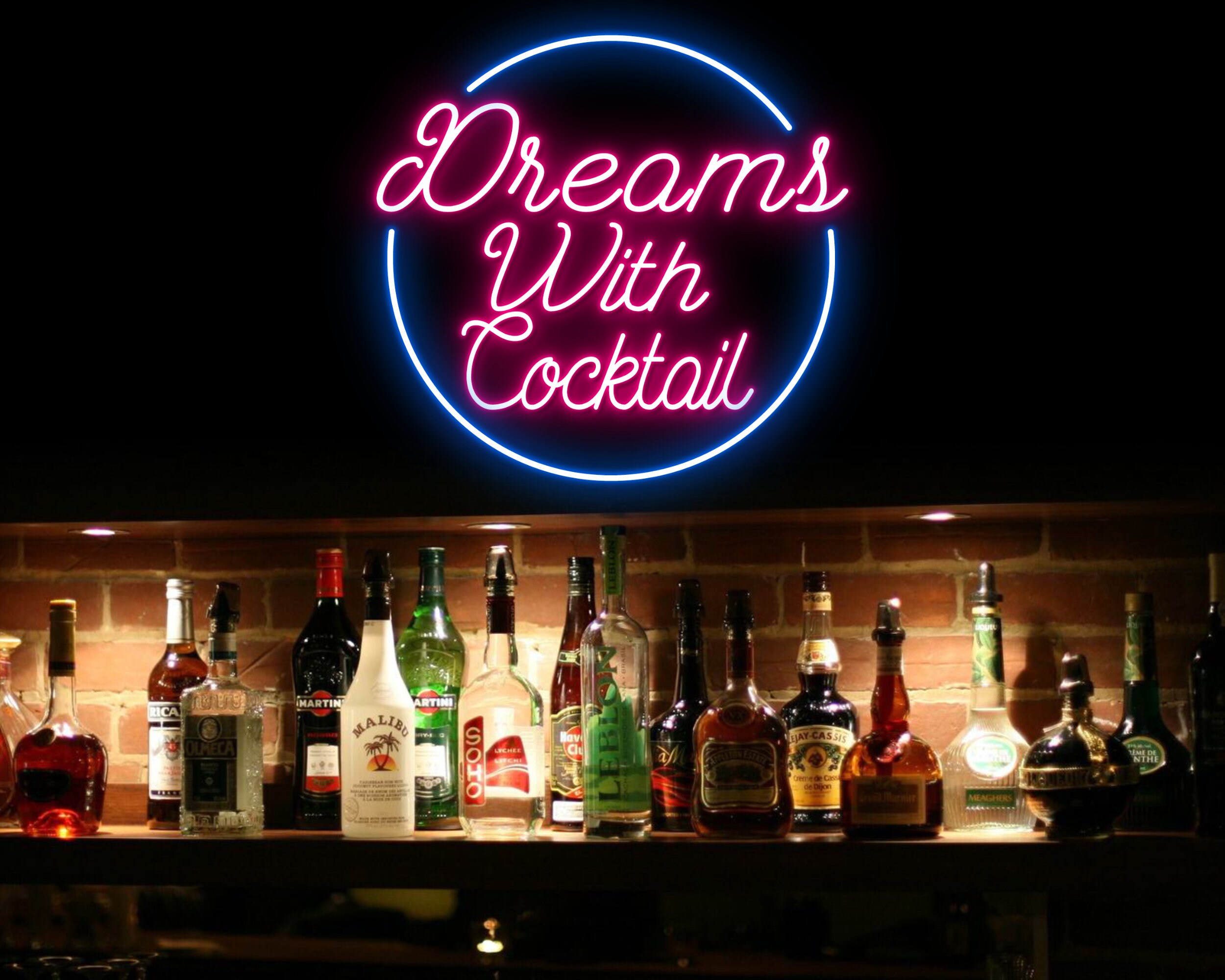 Dream with Cocktail Bar Pub Neon Signs