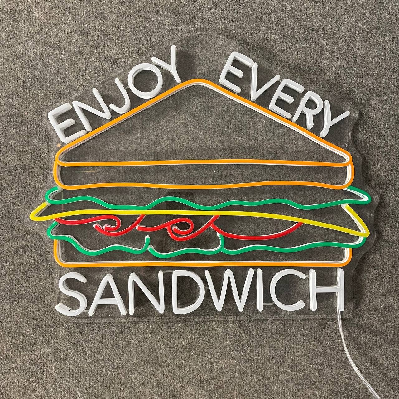 Enjoy Every Sandwich Neon Sign Sandwich Sign Decor