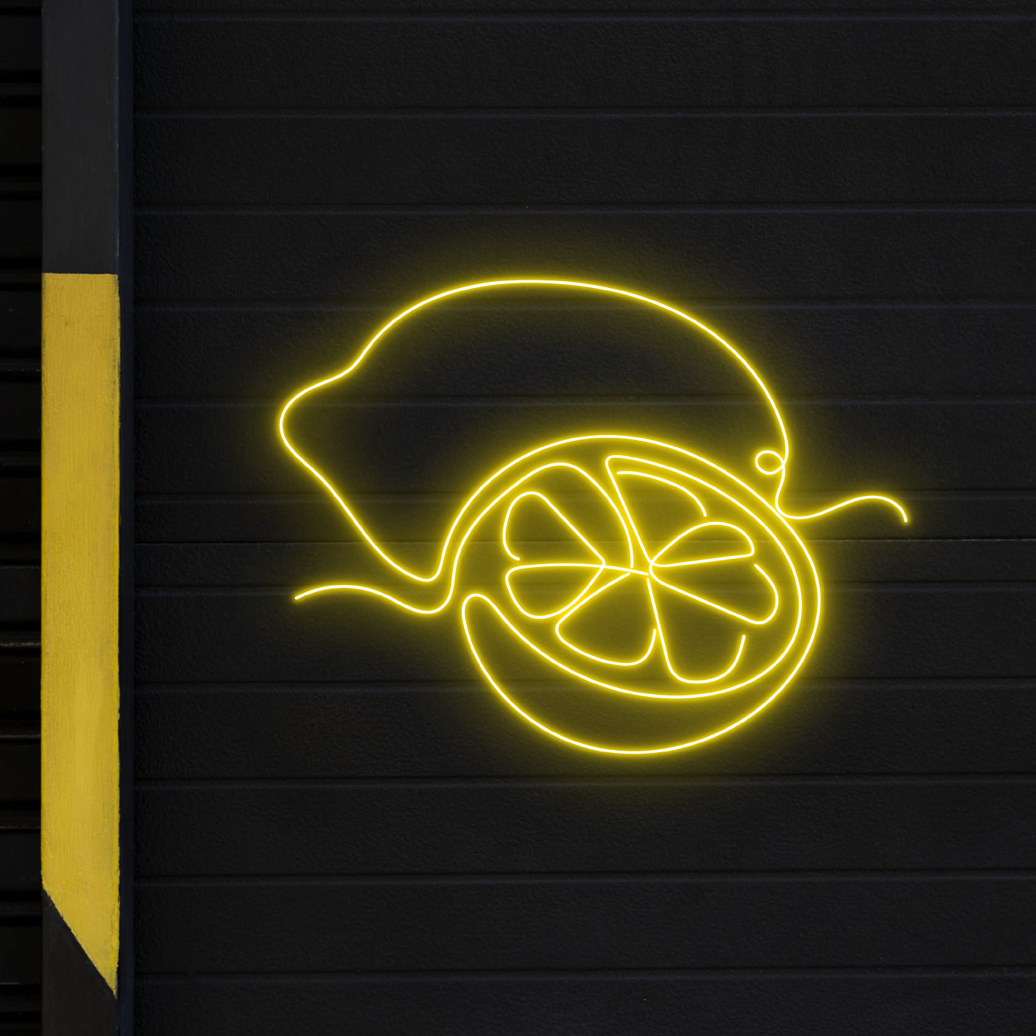 Lemon Line Art Neon LED Sign Fruits Wall decor