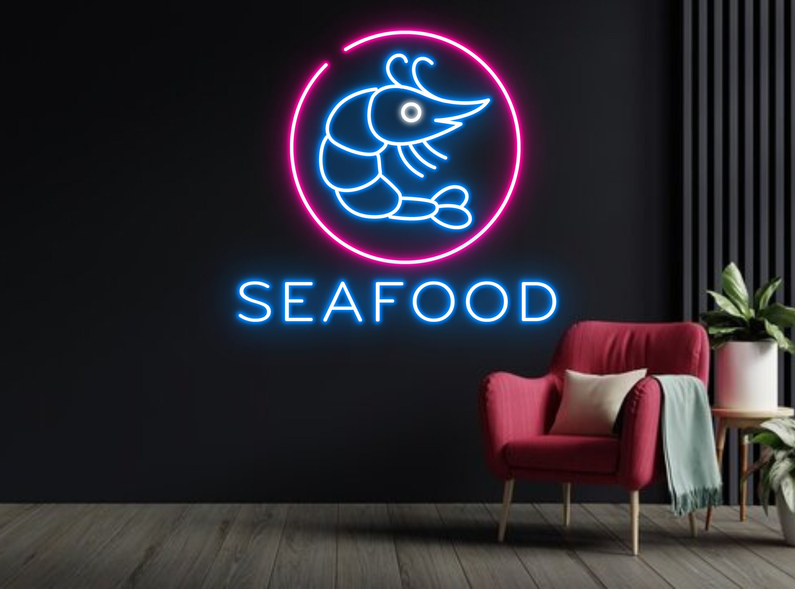 Seafood House Restaurant Neon Sign Decor sign