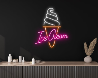 Ice Cream Neon Sign Decoration Gift Wall Art